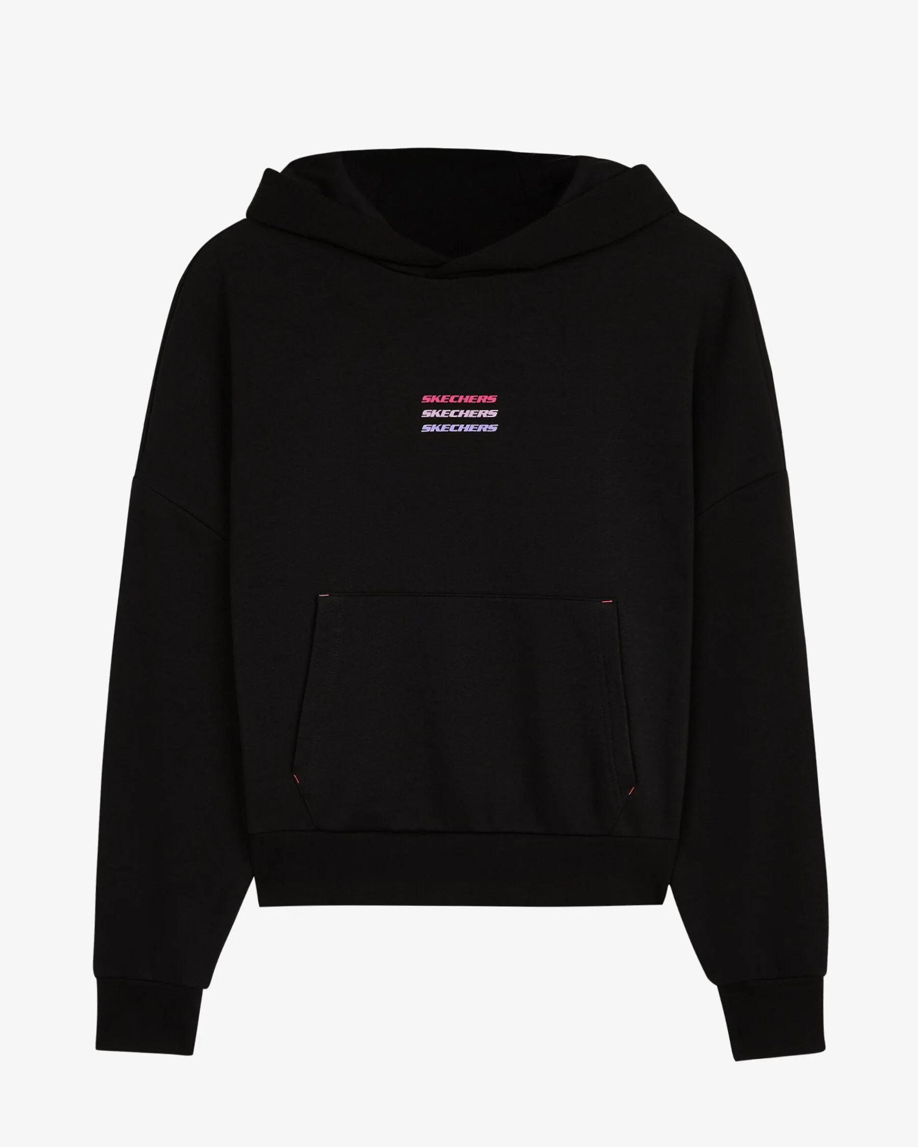 Skechers W Essential Hoodie Sweatshirt Kadın Siyah Kapşonlu Sweat