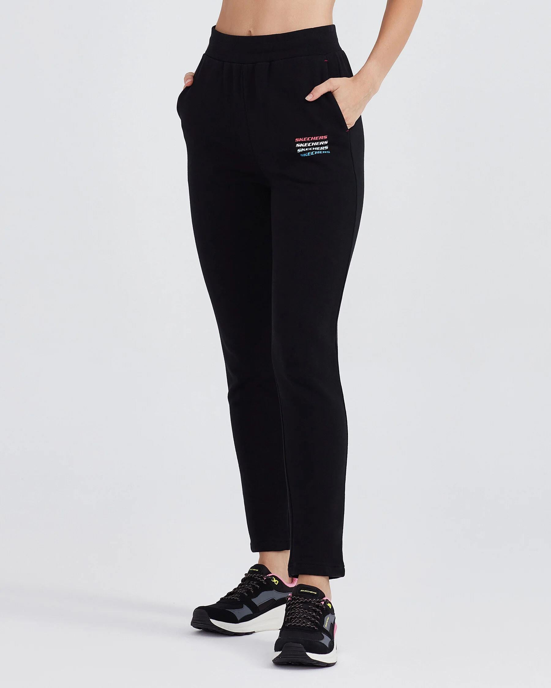 Skechers W Essential Slim Sweatpant Kadın Siyah Eşofman Alt