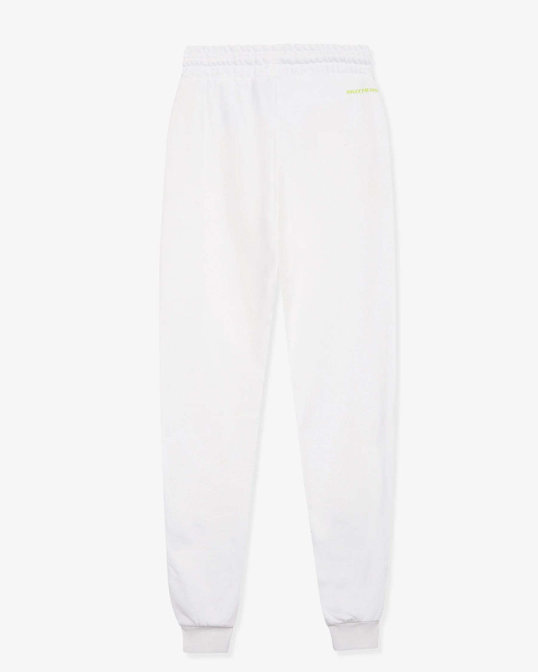Skechers W LW Fleece Pop Up Detailed Jogger Sweatpant Kadın Beyaz Eşofman Alt