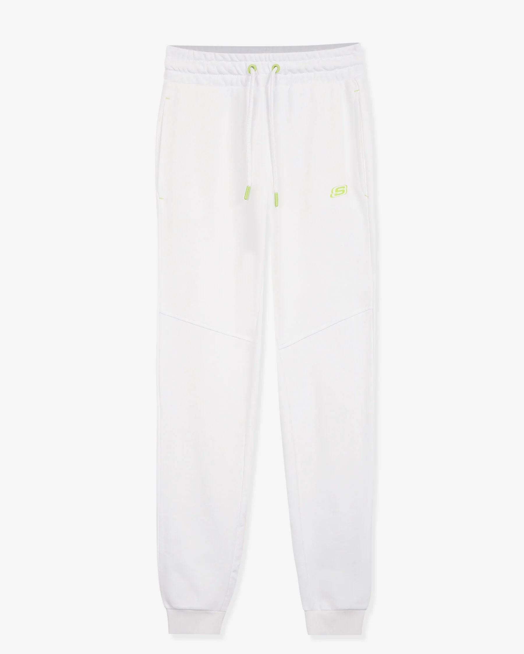 Skechers W LW Fleece Pop Up Detailed Jogger Sweatpant Kadın Beyaz Eşofman Alt