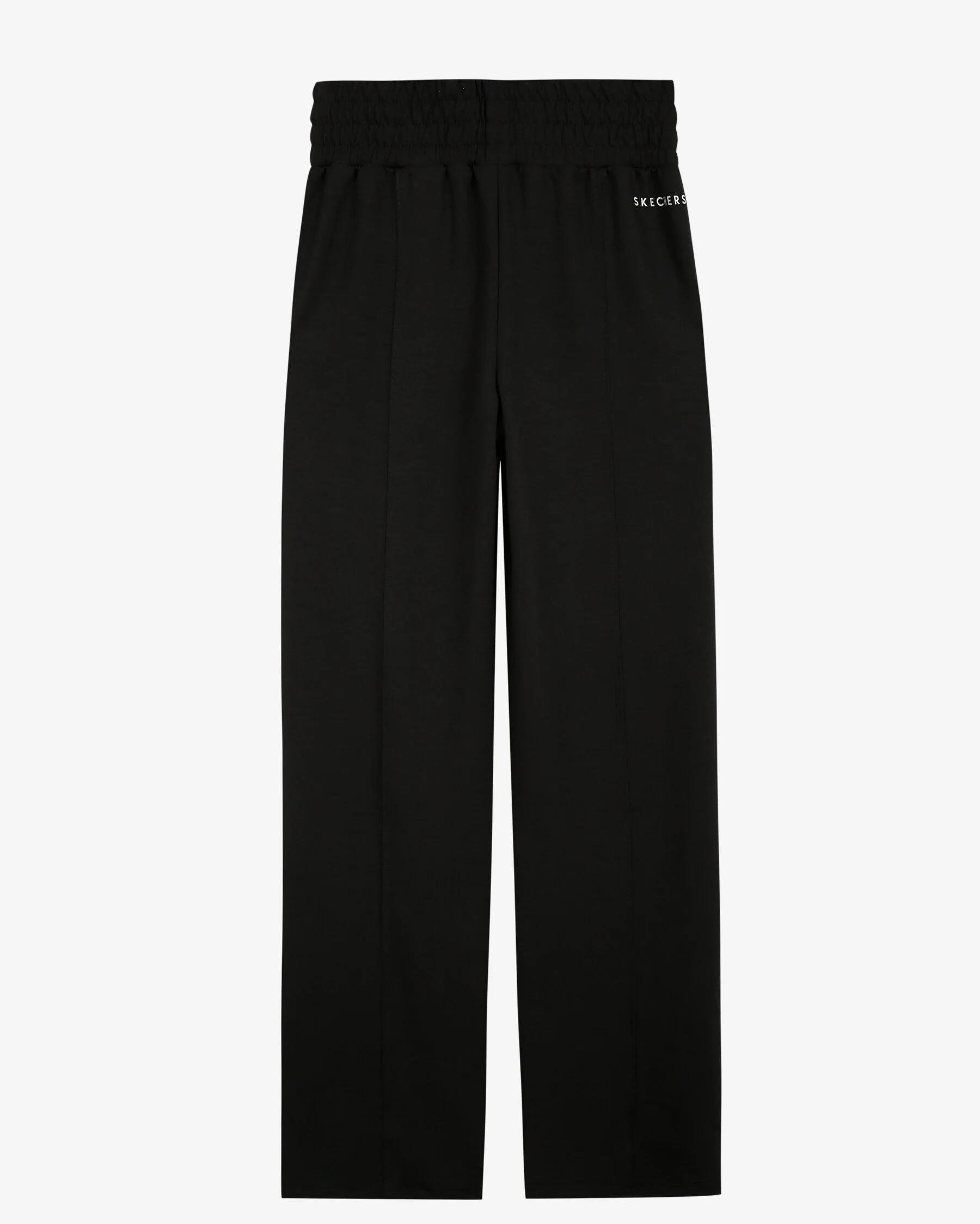 Skechers W Soft Touch Shinny Logo Wide Leg Sweatpant Kadın Siyah Eşofman Alt