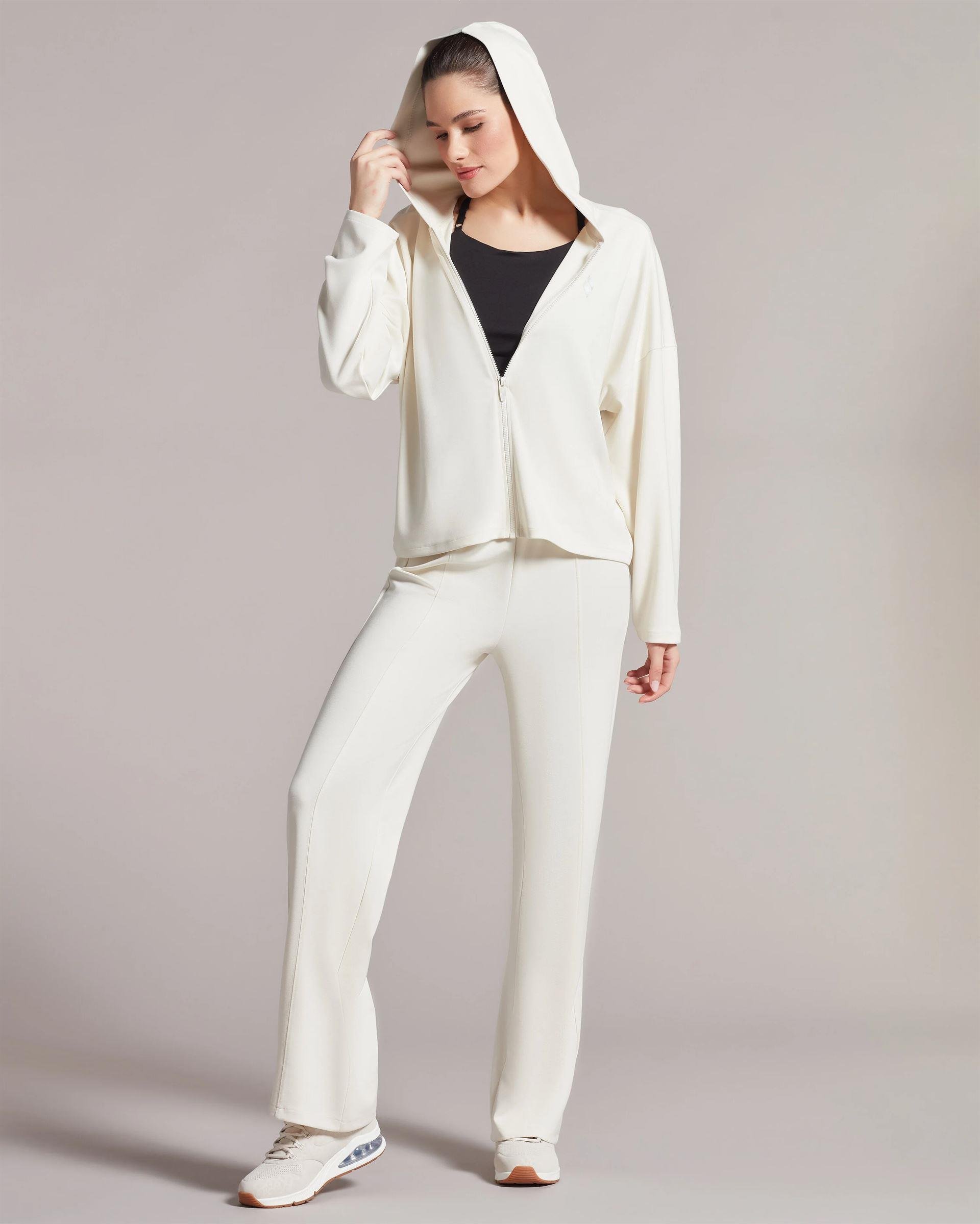 Skechers W Soft Touch Shinny Logo Wide Leg Sweatpant Kadın Gri Eşofman Alt