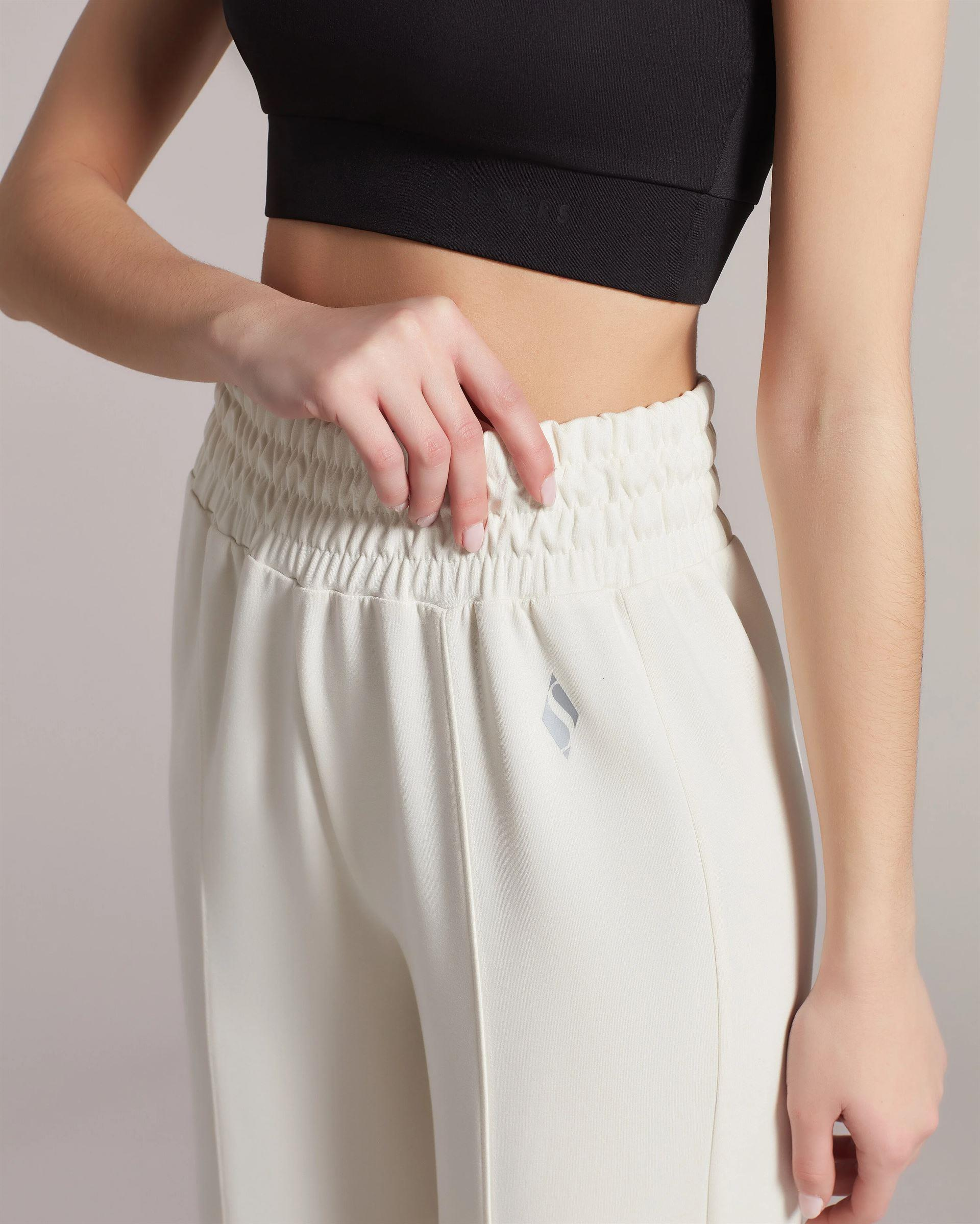 Skechers W Soft Touch Shinny Logo Wide Leg Sweatpant Kadın Gri Eşofman Alt