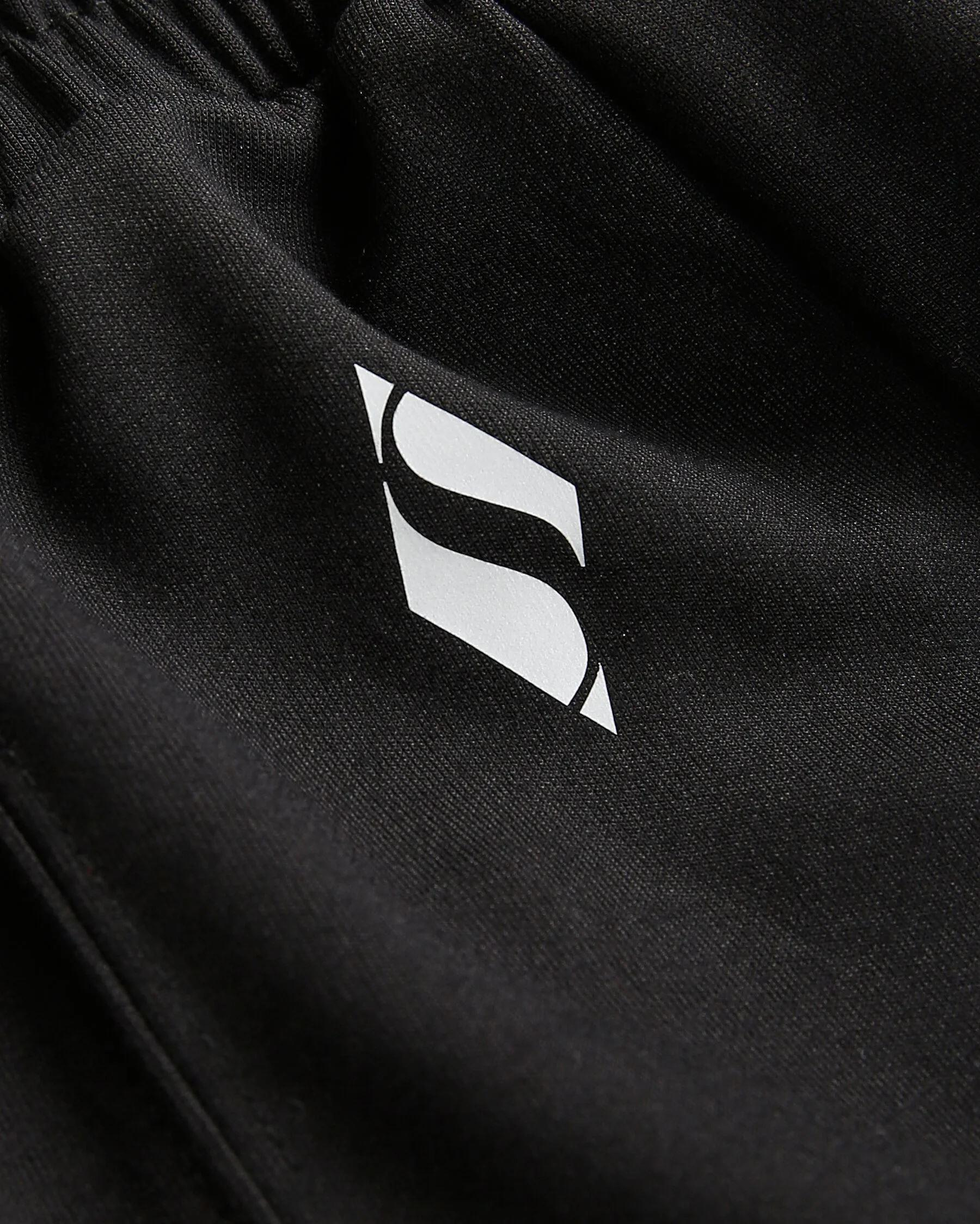 Skechers W Soft Touch Shinny Logo Wide Leg Sweatpant Kadın Siyah Eşofman Alt