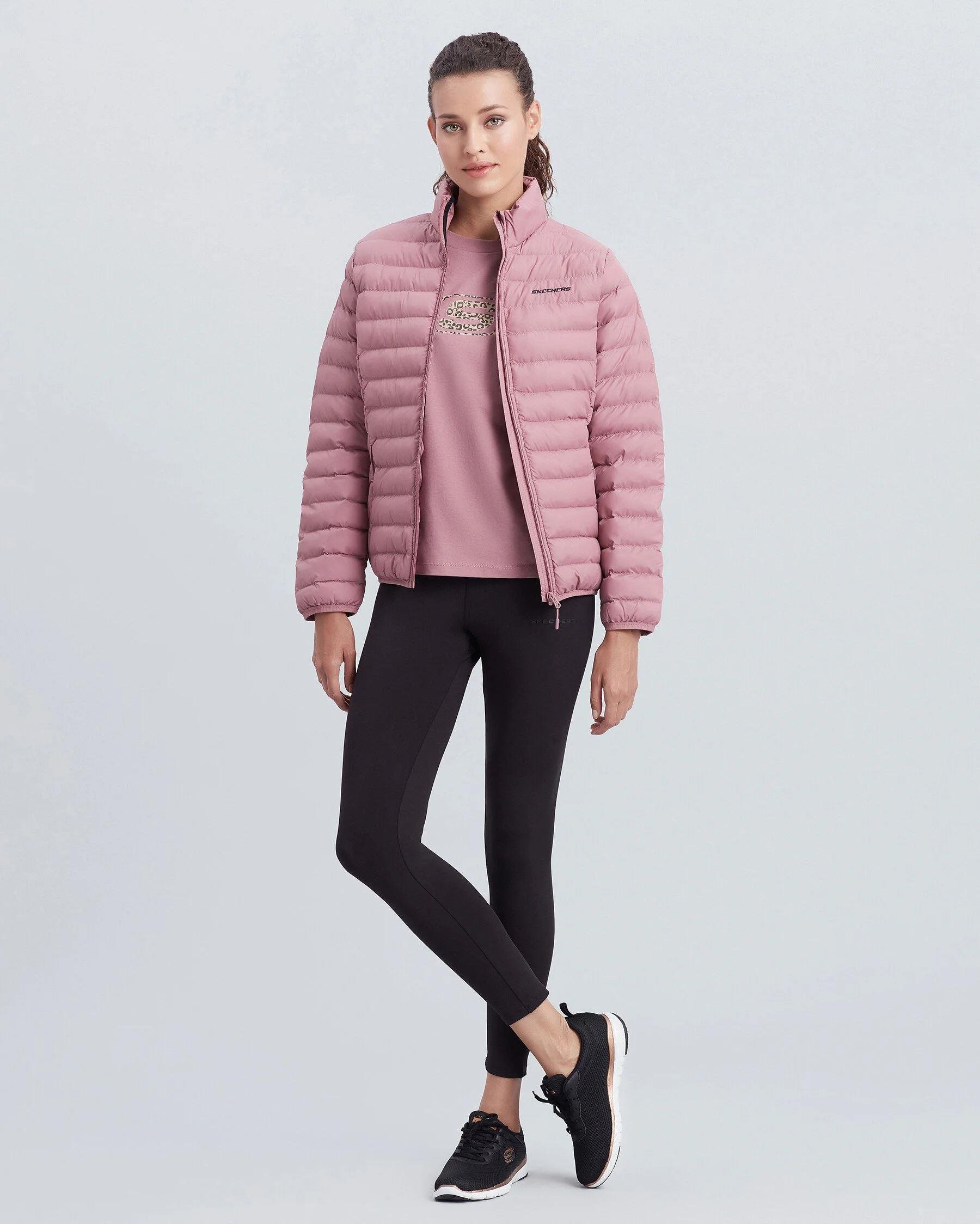 Skechers W Turtle Neck Essential Jacket Kadın Pembe Mont