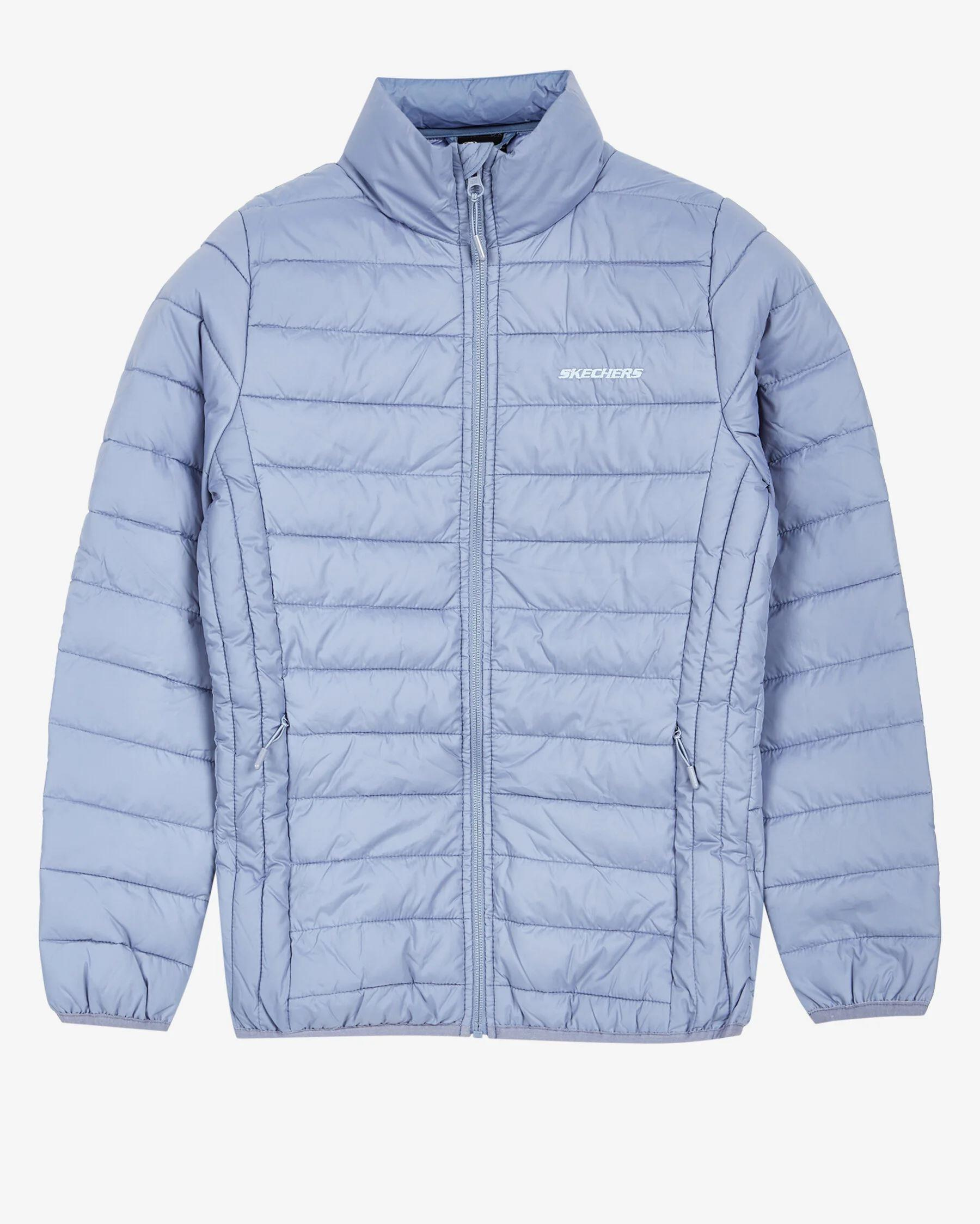 Skechers W Turtle Neck Essential Jacket Kadın Mavi Mont