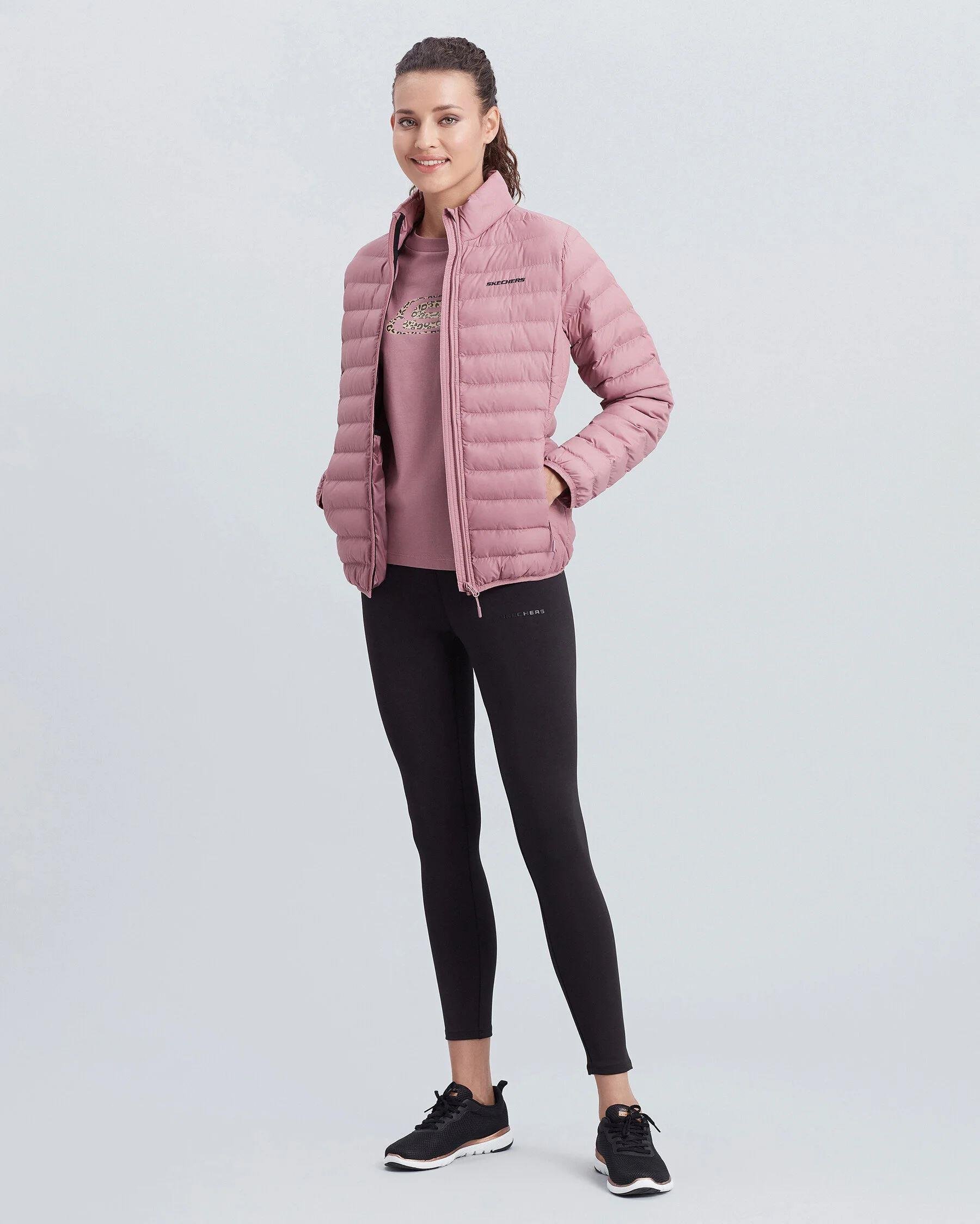 Skechers W Turtle Neck Essential Jacket Kadın Pembe Mont