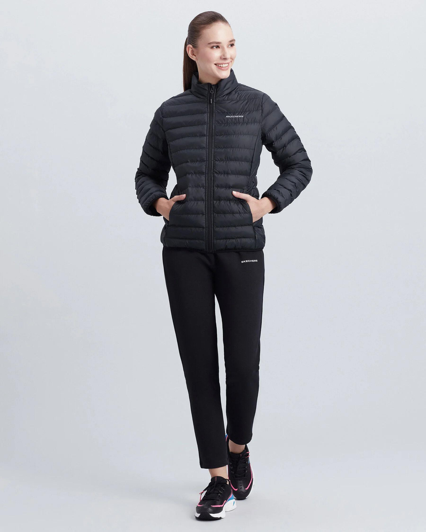Skechers W Turtle Neck Essential Jacket Kadın Siyah Mont