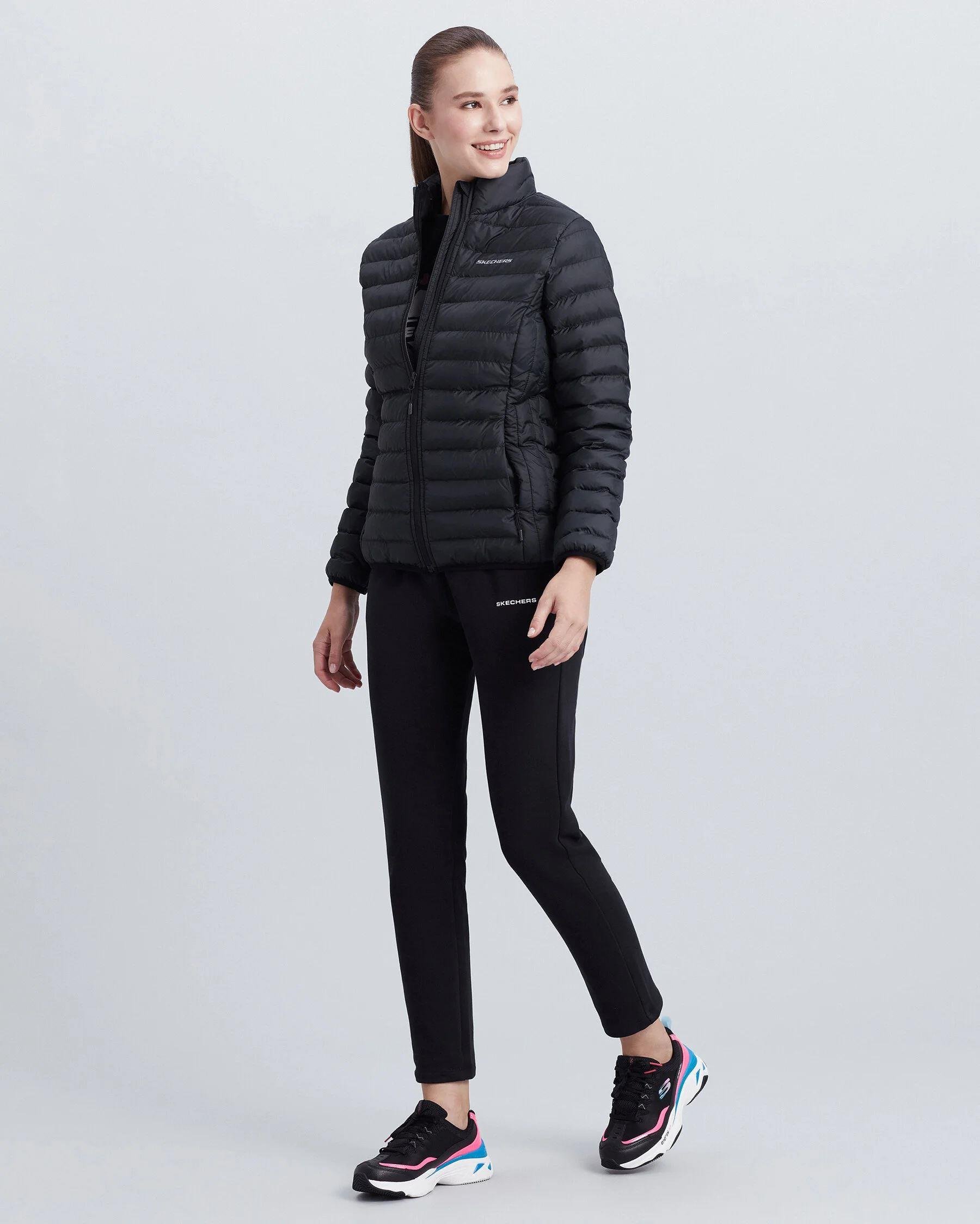 Skechers W Turtle Neck Essential Jacket Kadın Siyah Mont