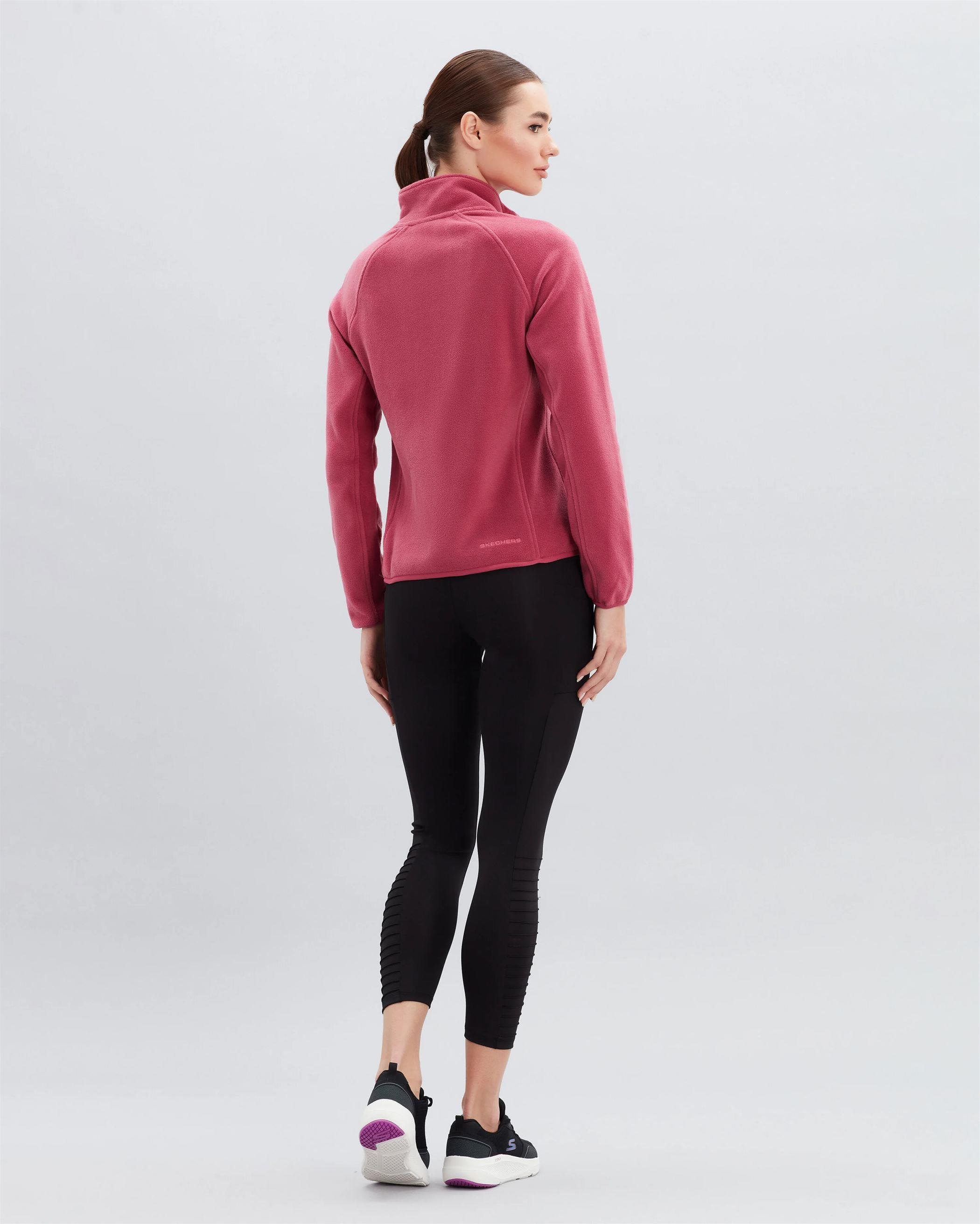 Skechers W Turtle Neck Full Zip Polar Kadın Pembe Polar