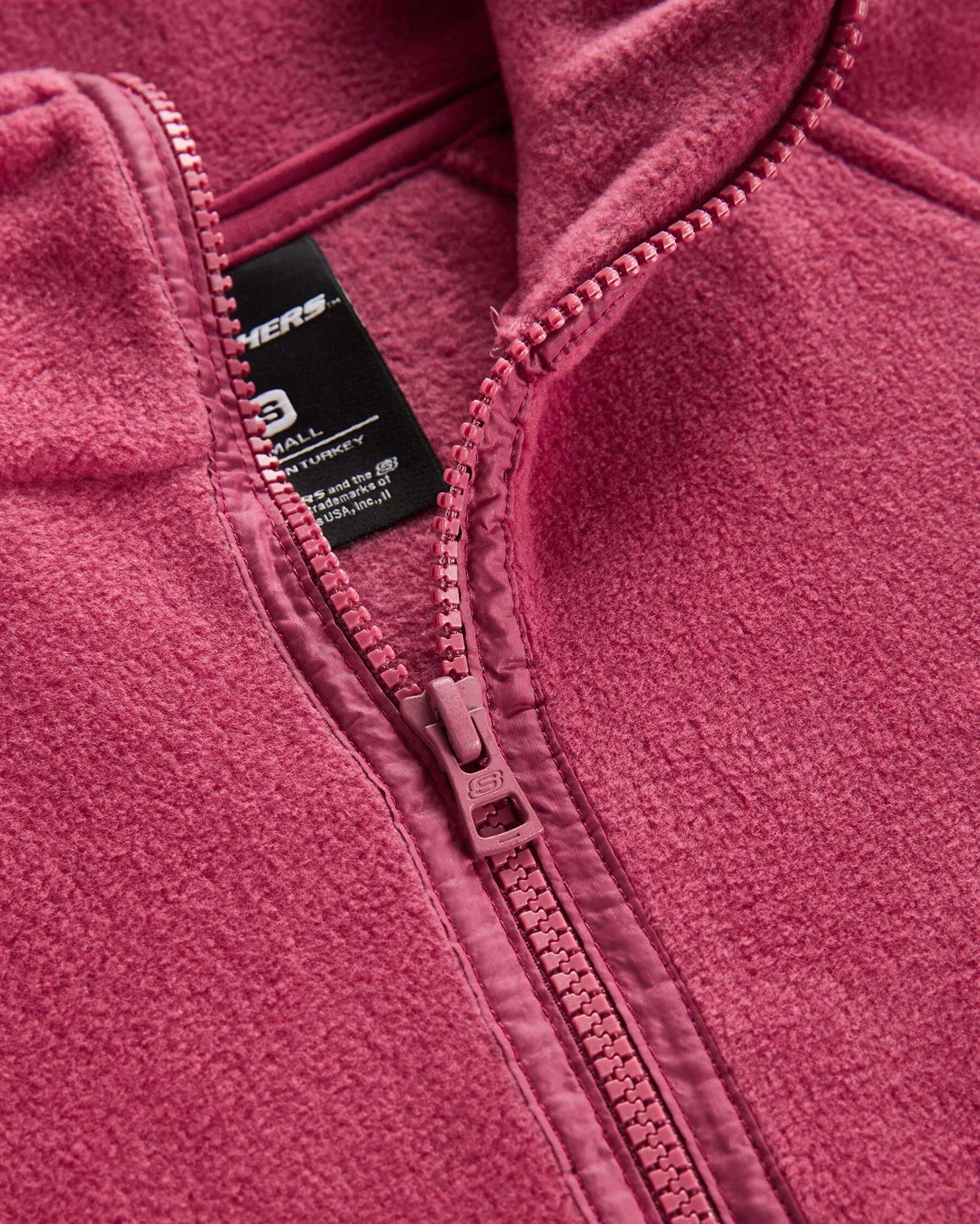 Skechers W Turtle Neck Full Zip Polar Kadın Pembe Polar