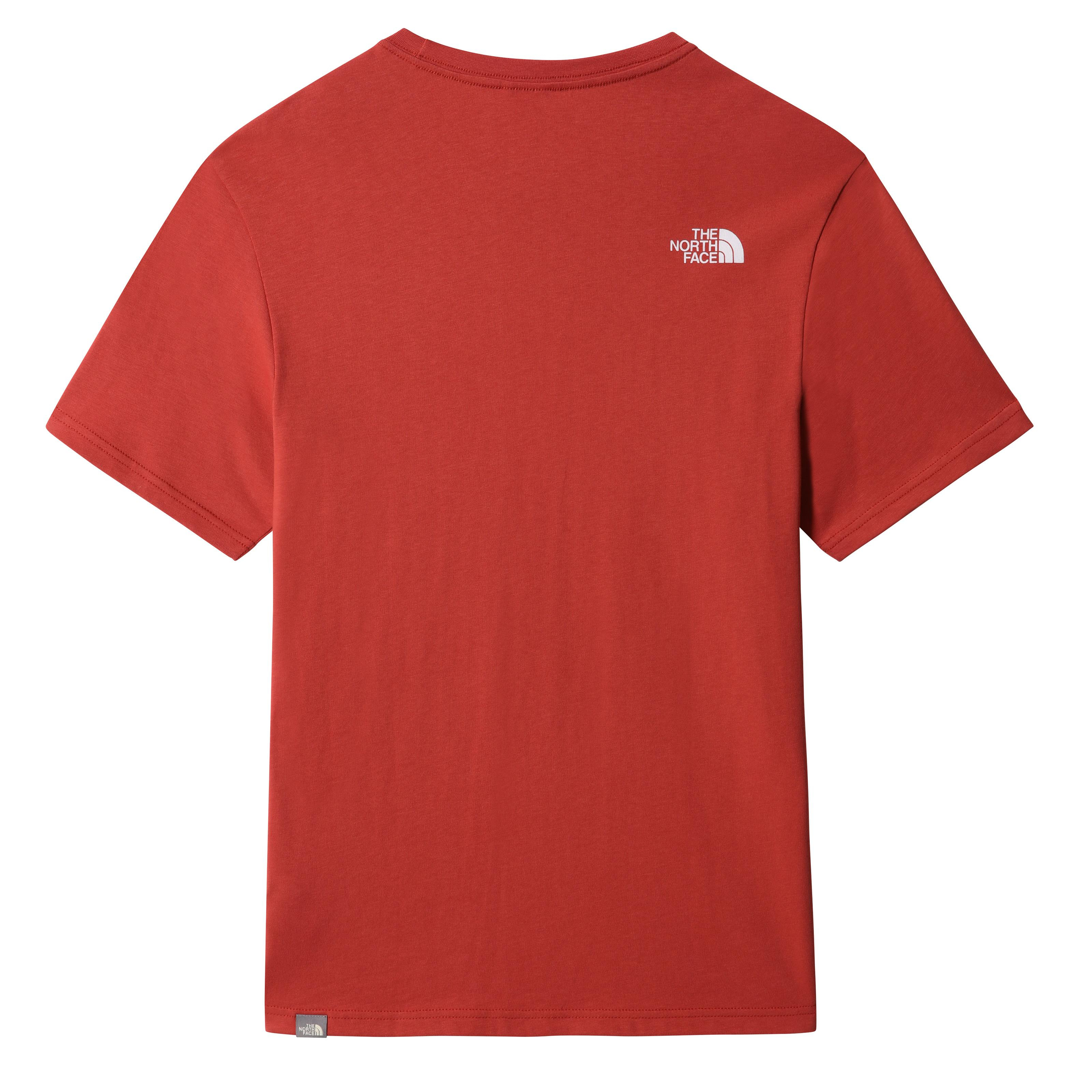 The North Face M S/S Mountain Line Tee - Eu Erkek Kirmizi Bisiklet Yaka Tshirt