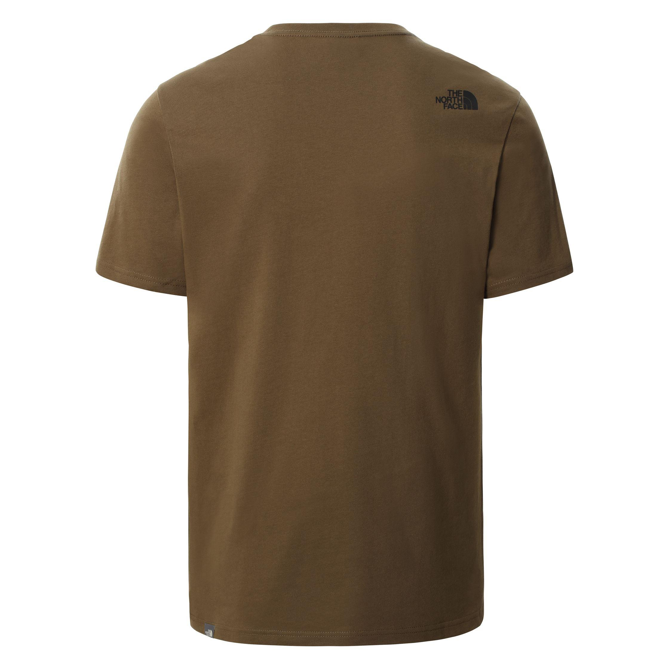 The North Face M S/S Woodcut Dome Tee-Eu Erkek Kahverengi Bisiklet Yaka Tshirt