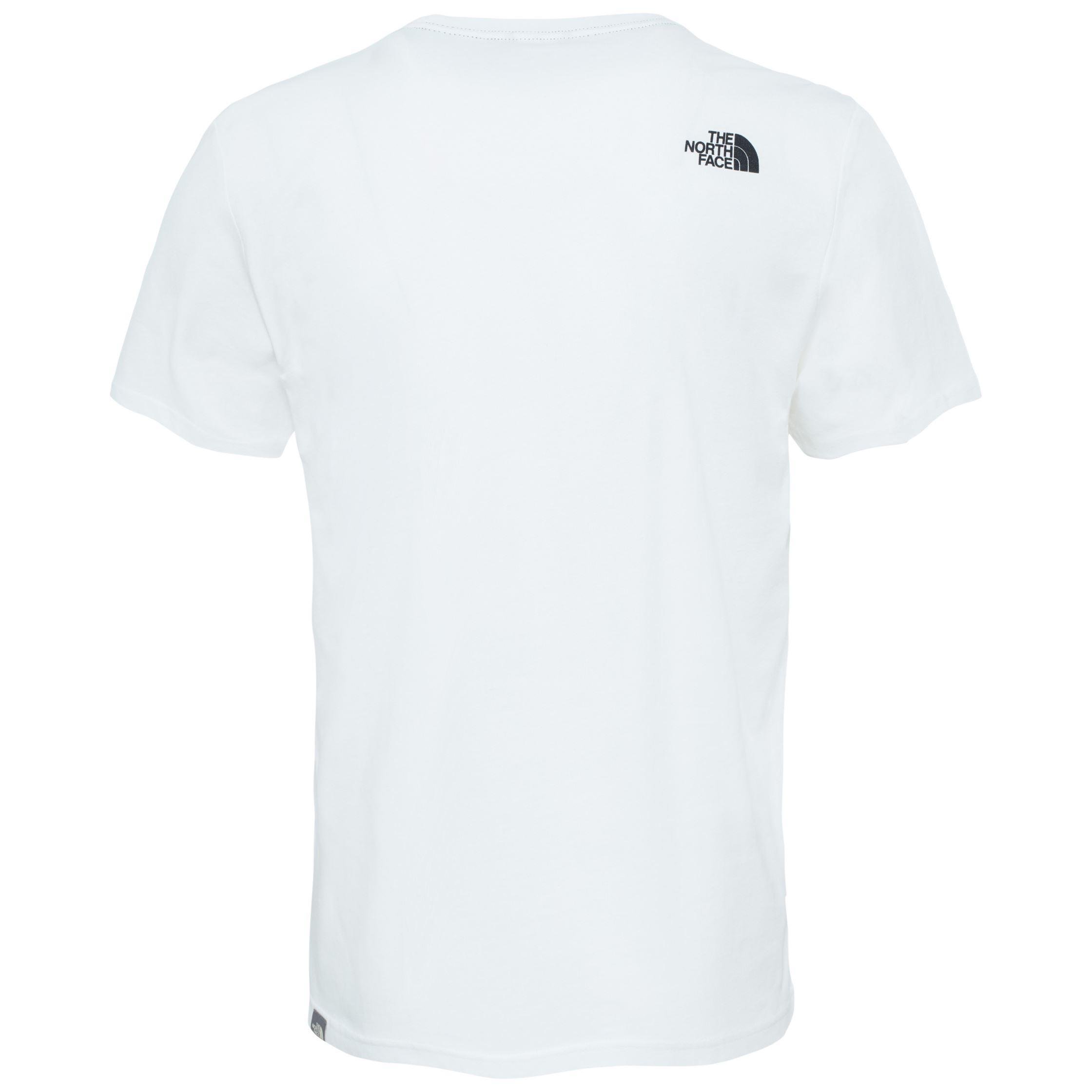 The North Face M S/S Woodcut Dome Tee-Eu Erkek Beyaz Bisiklet Yaka Tshirt