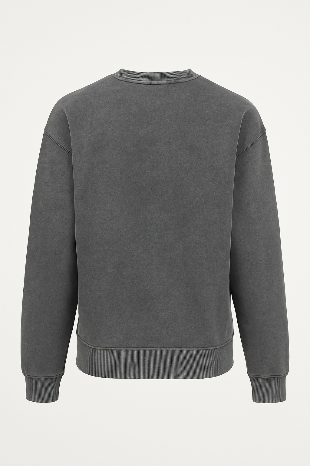 2018 Kadın NYC Nakışlı Yıkamalı 3 İplik Pamuklu Sweatshirt Antrasit