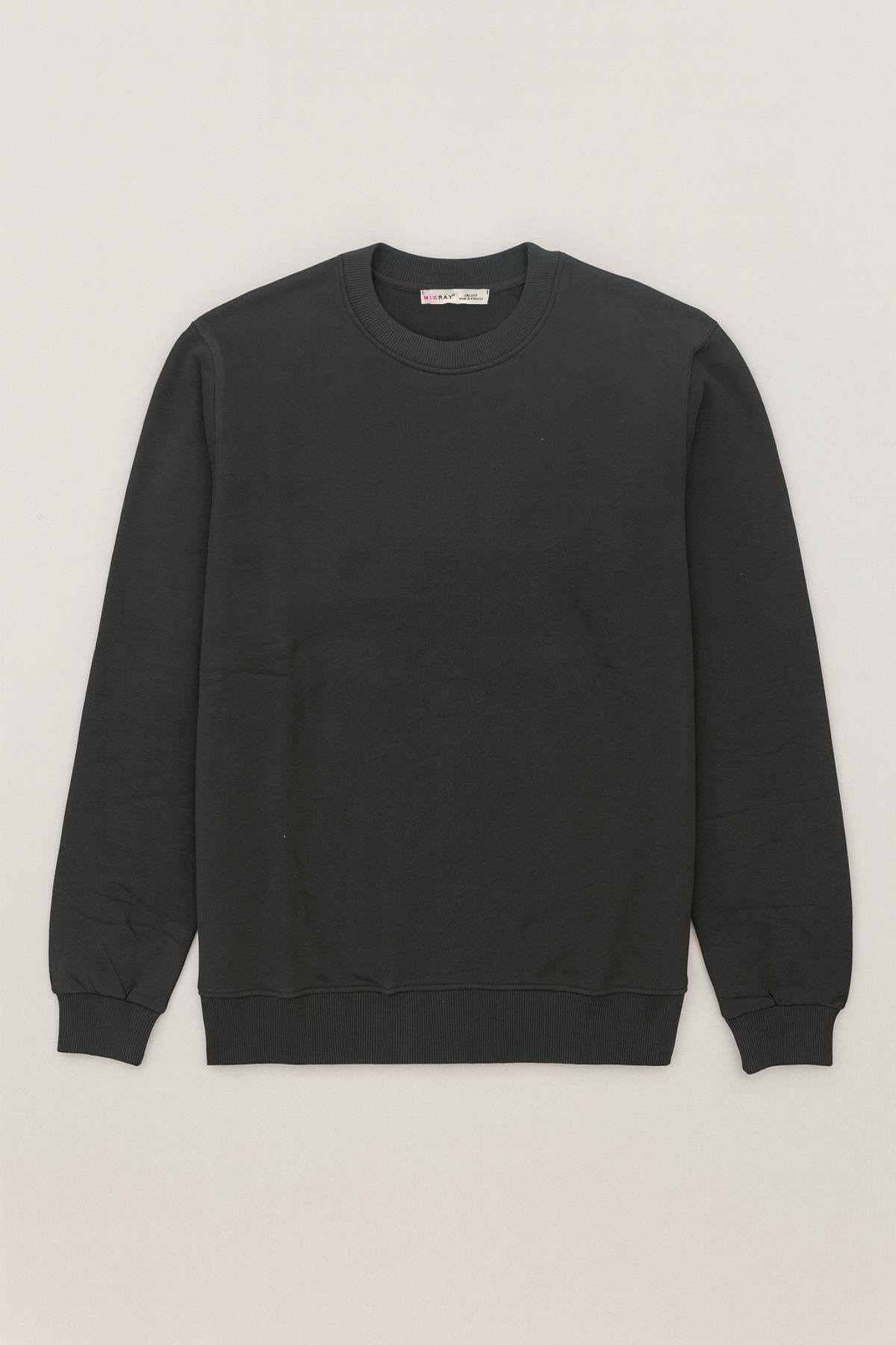 2021 Kadın Basic 3 İplik Sweatshirt Antrasit