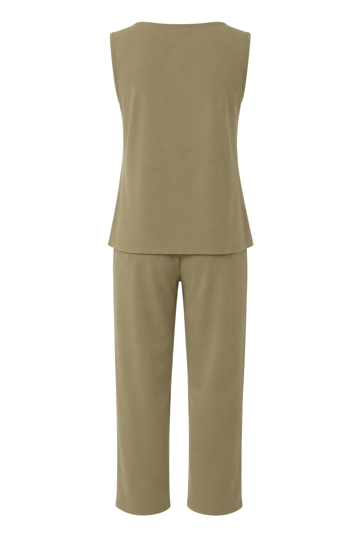 2117 Kadın Basic Relax Fit Atlet Pantolon İkili Takım Olive