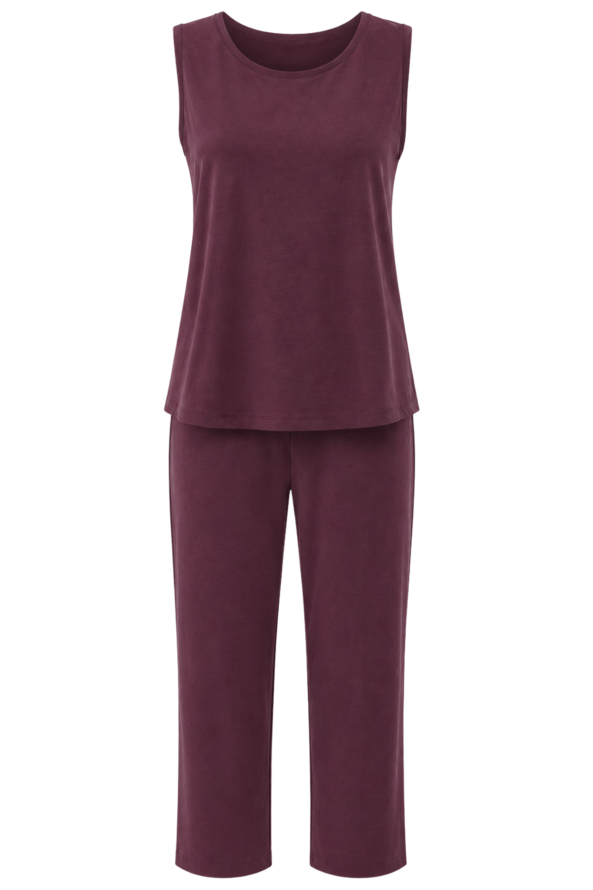 2117 Kadın Basic Relax Fit Atlet Pantolon İkili Takım Mürdüm