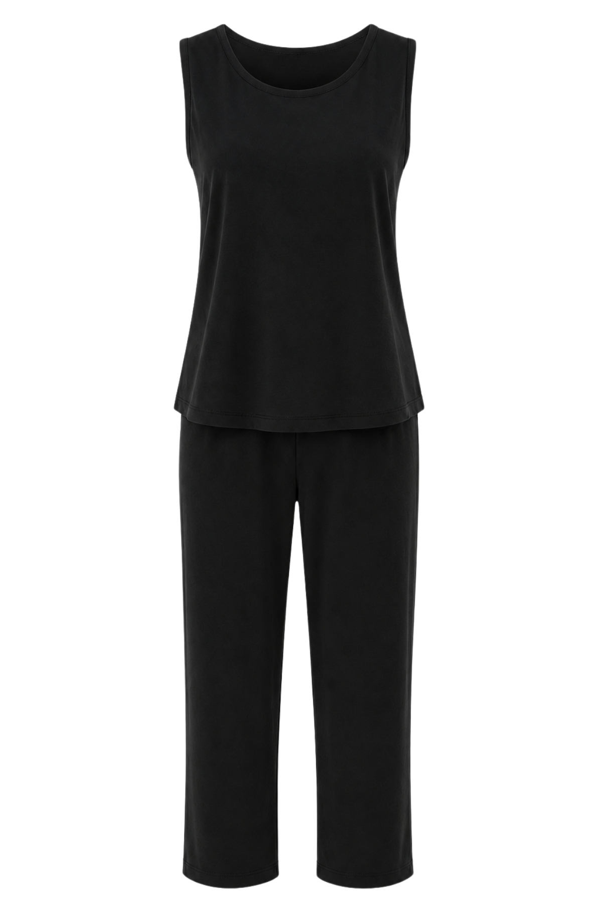 2117 Kadın Basic Relax Fit Atlet Pantolon İkili Takım Siyah