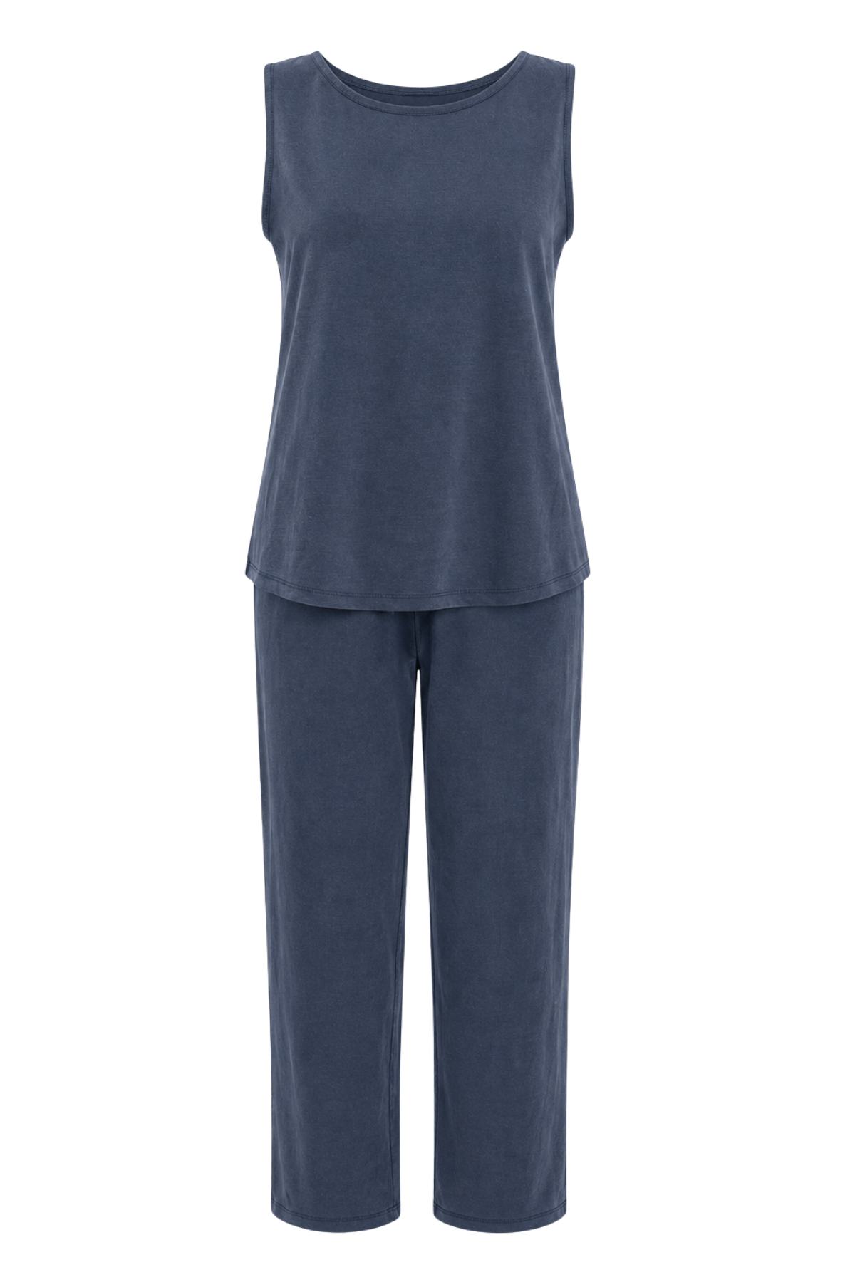 2117 Kadın Basic Relax Fit Atlet Pantolon İkili Takım Lacivert