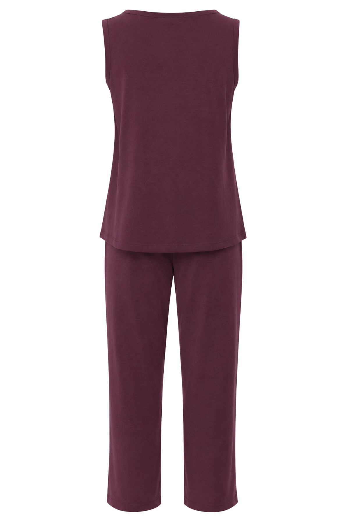 2117 Kadın Basic Relax Fit Atlet Pantolon İkili Takım Mürdüm