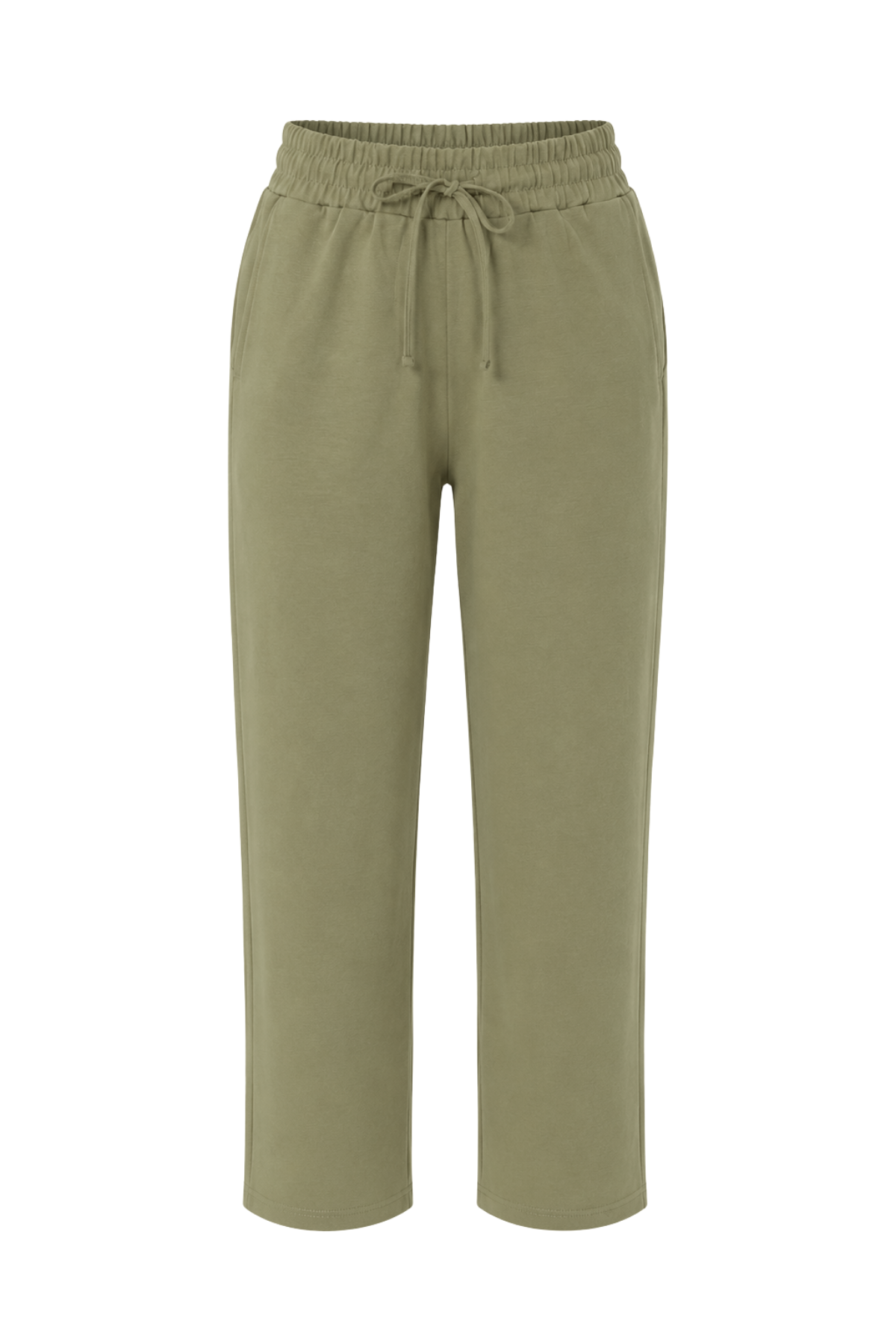 2117 Kadın Basic Relax Fit Atlet Pantolon İkili Takım Olive
