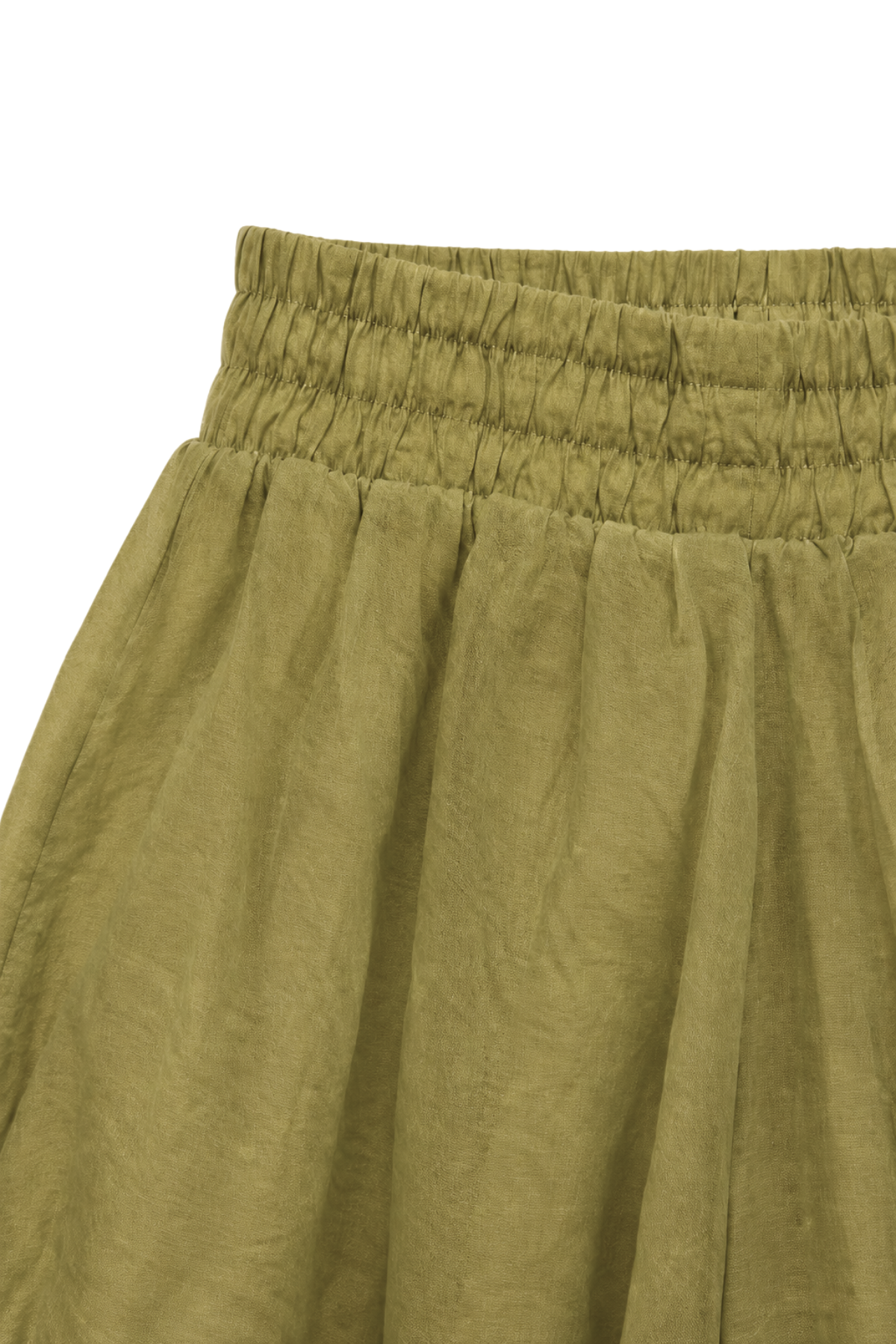 2123 Yüksek Bel Balon Mini Şort Etek Olive