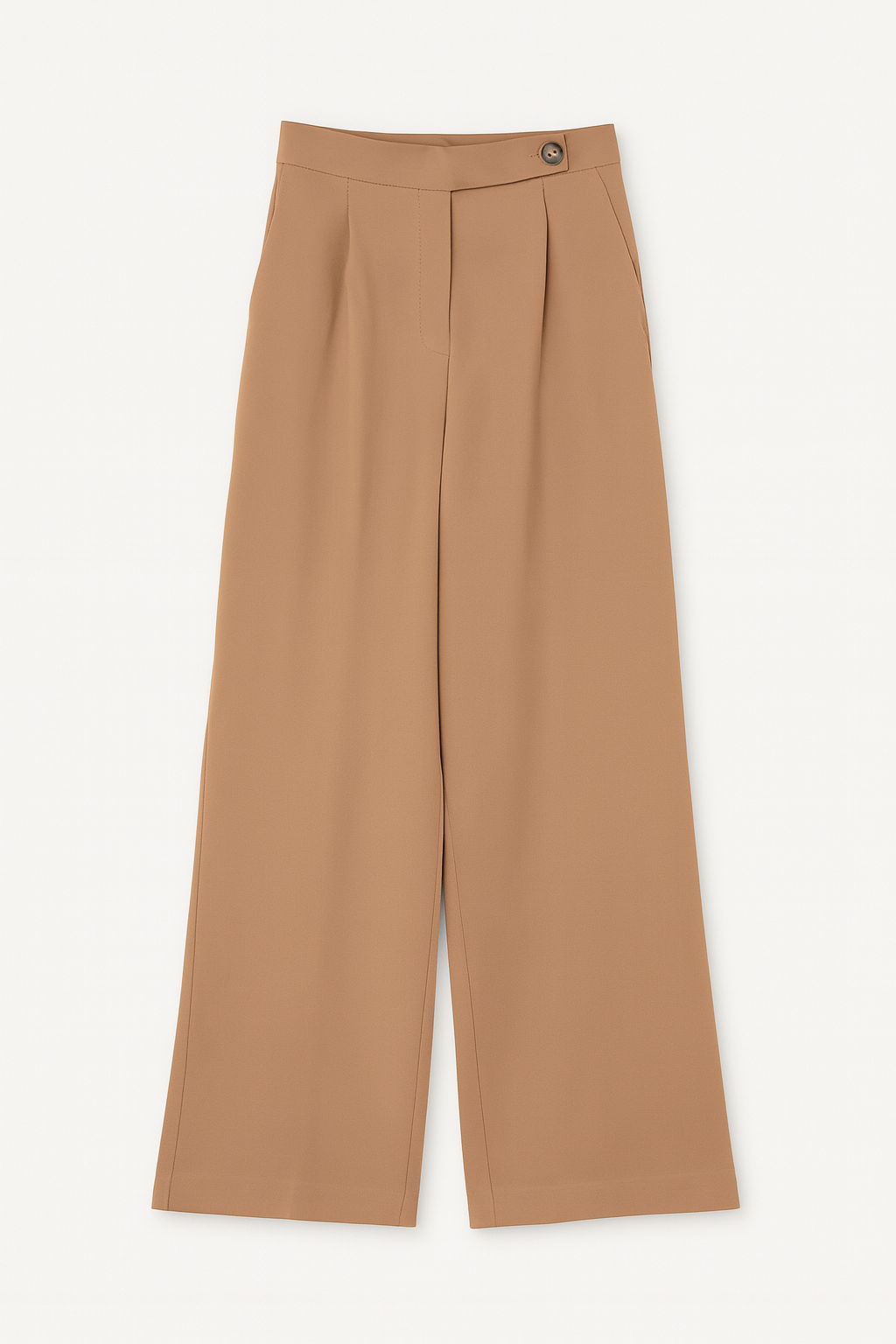 4103 Kadın Palazzo Dilli Dökümlü Pantolon Camel