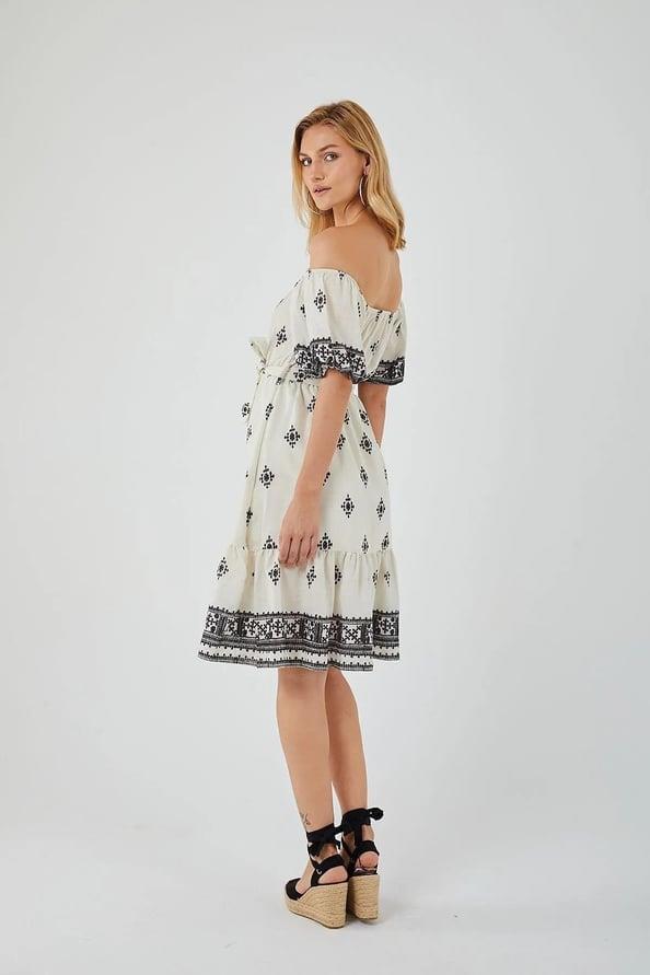 4309 Madonna Yaka Elbise Siyah