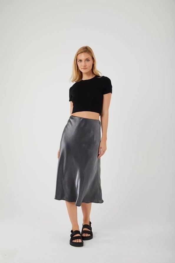 4430 Parlak Saten Etek Siyah