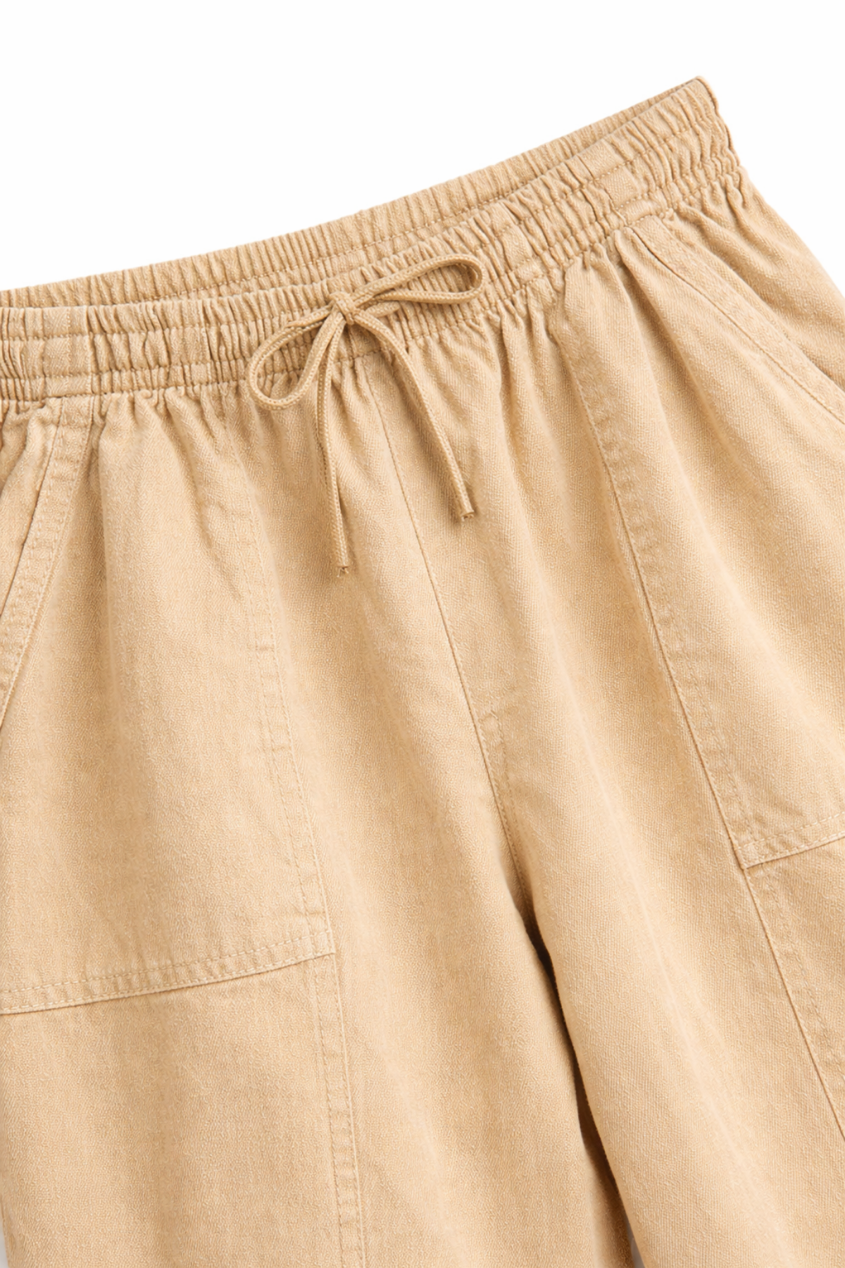 4573 Kadın Önü Çımalı Gabardin Şalvar Pantolon Camel