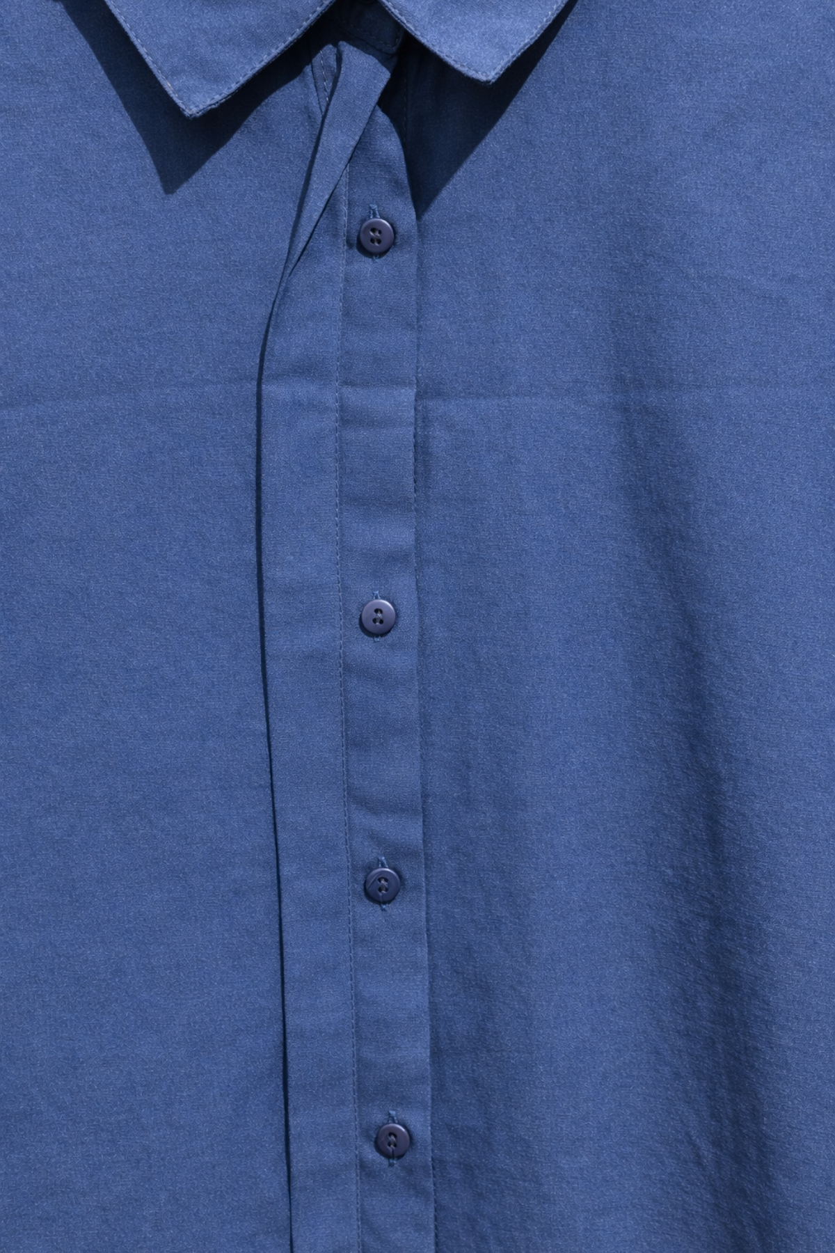 4622 Kadın Gizli Patlı Oversize Basic  Gömlek Lacivert