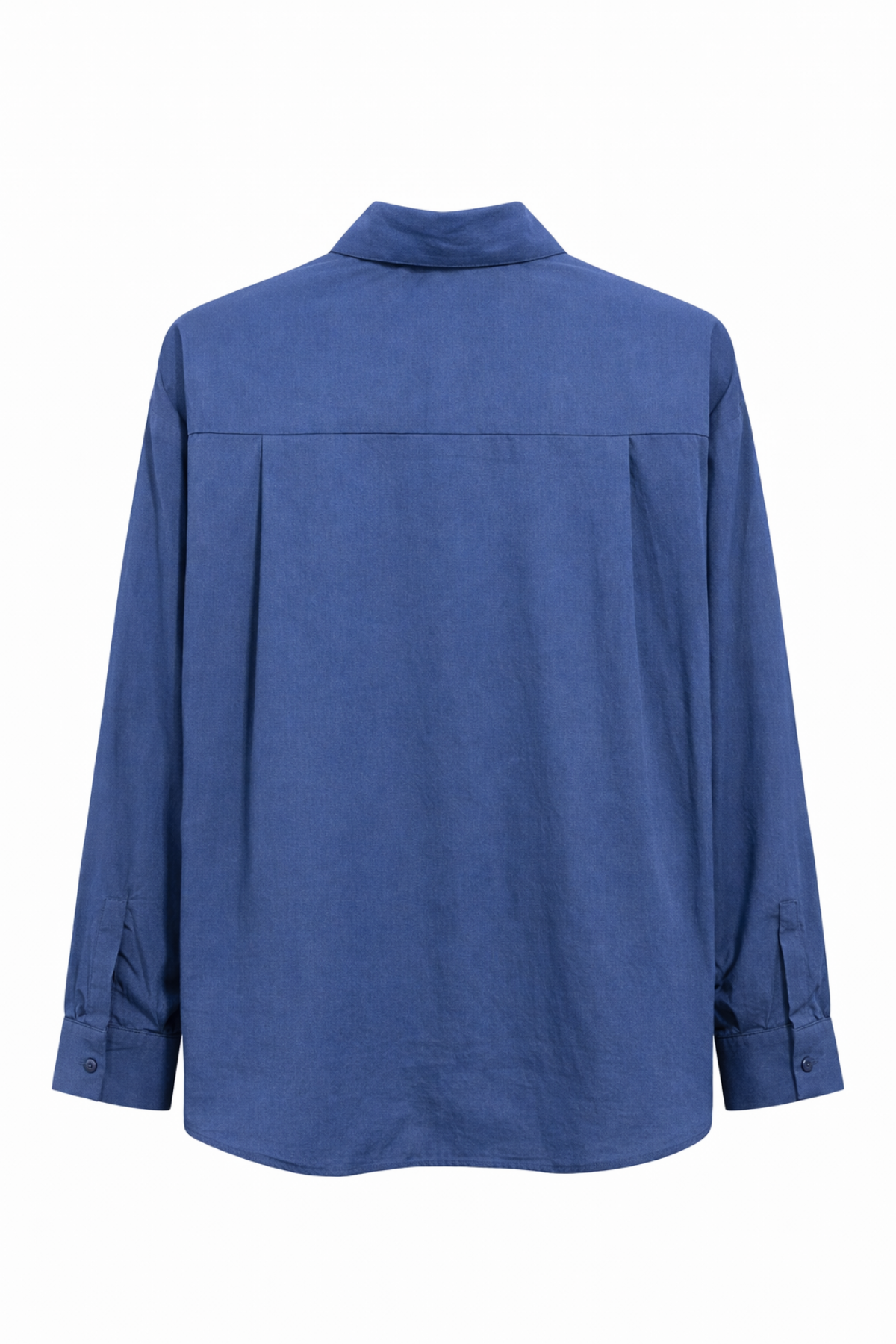 4622 Kadın Gizli Patlı Oversize Basic  Gömlek Lacivert