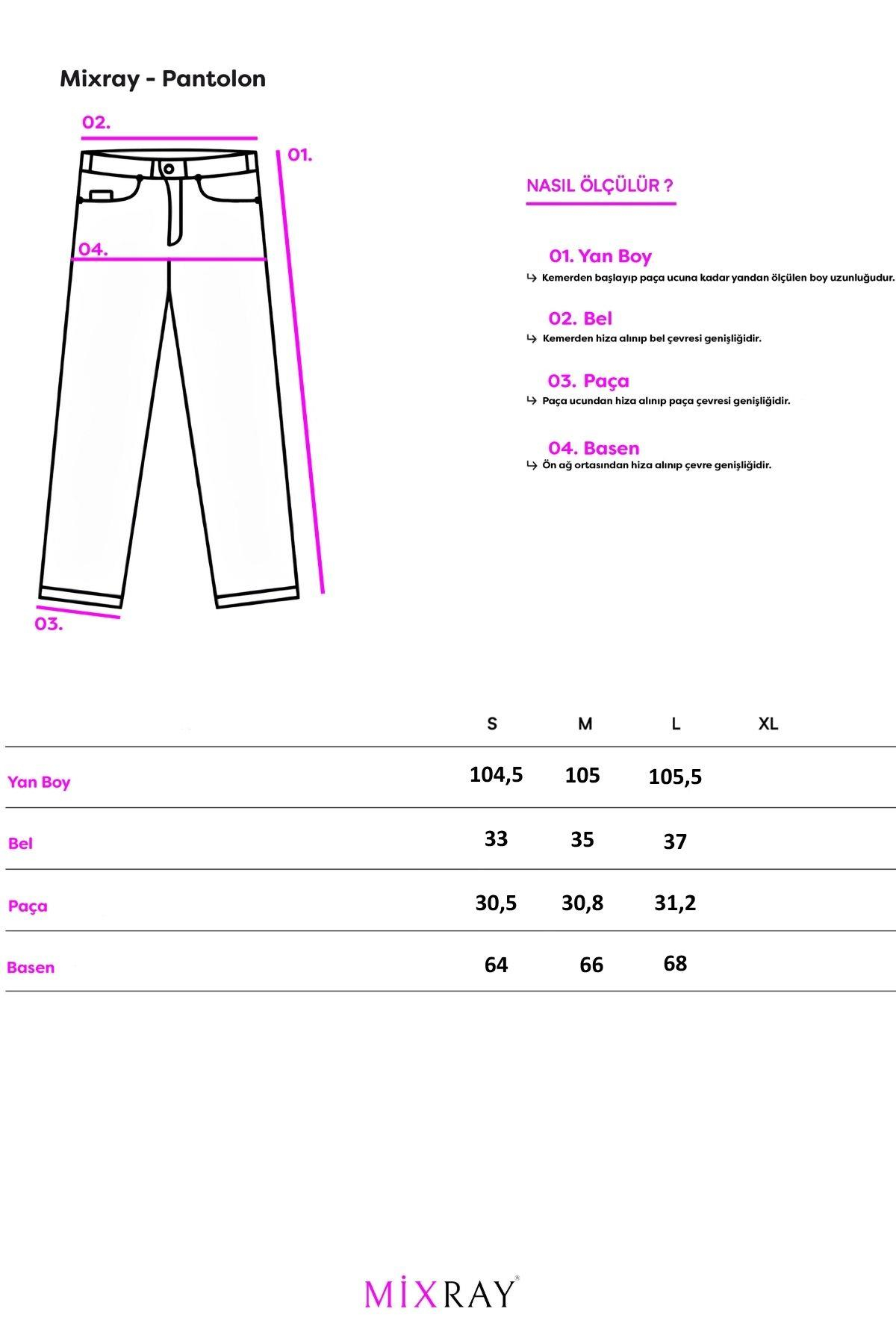 4627 Kadın Bol Paça Beli Pileli Palazzo Pantolon Lacivert