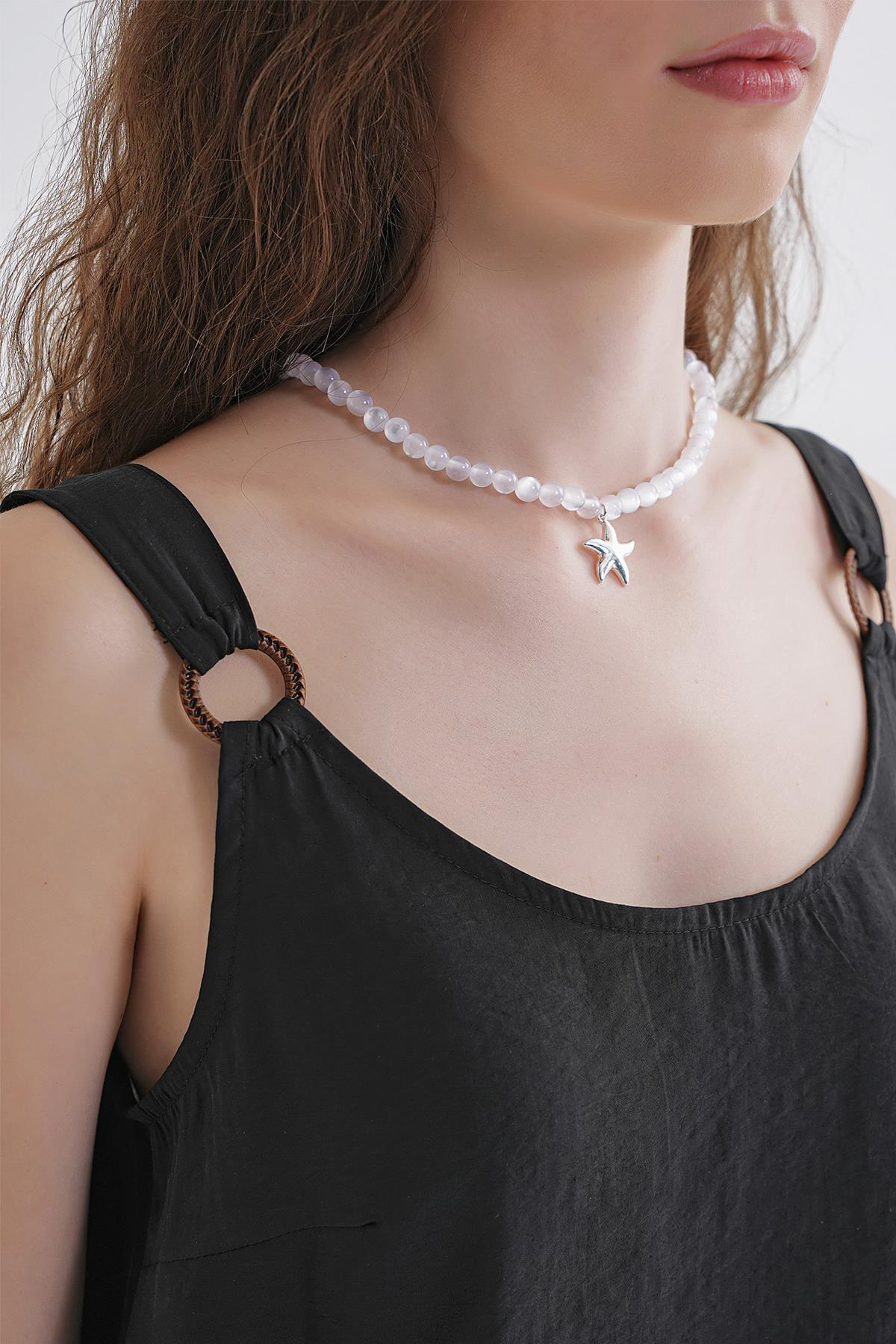 4666 Kadın Toka Detaylı Modal Bluz Siyah