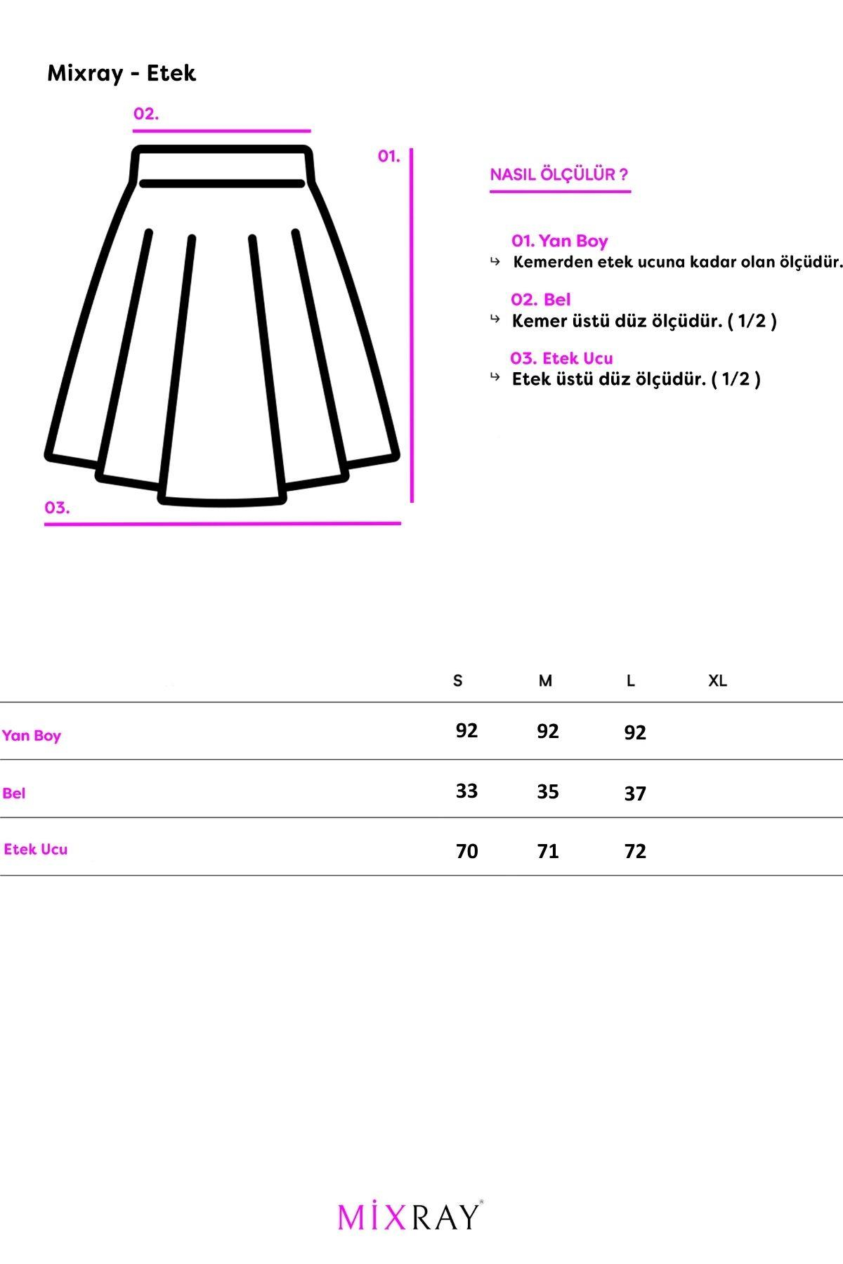 4672 Kadın Beli Lastikli Dantel Şeritli Keten Etek Siyah