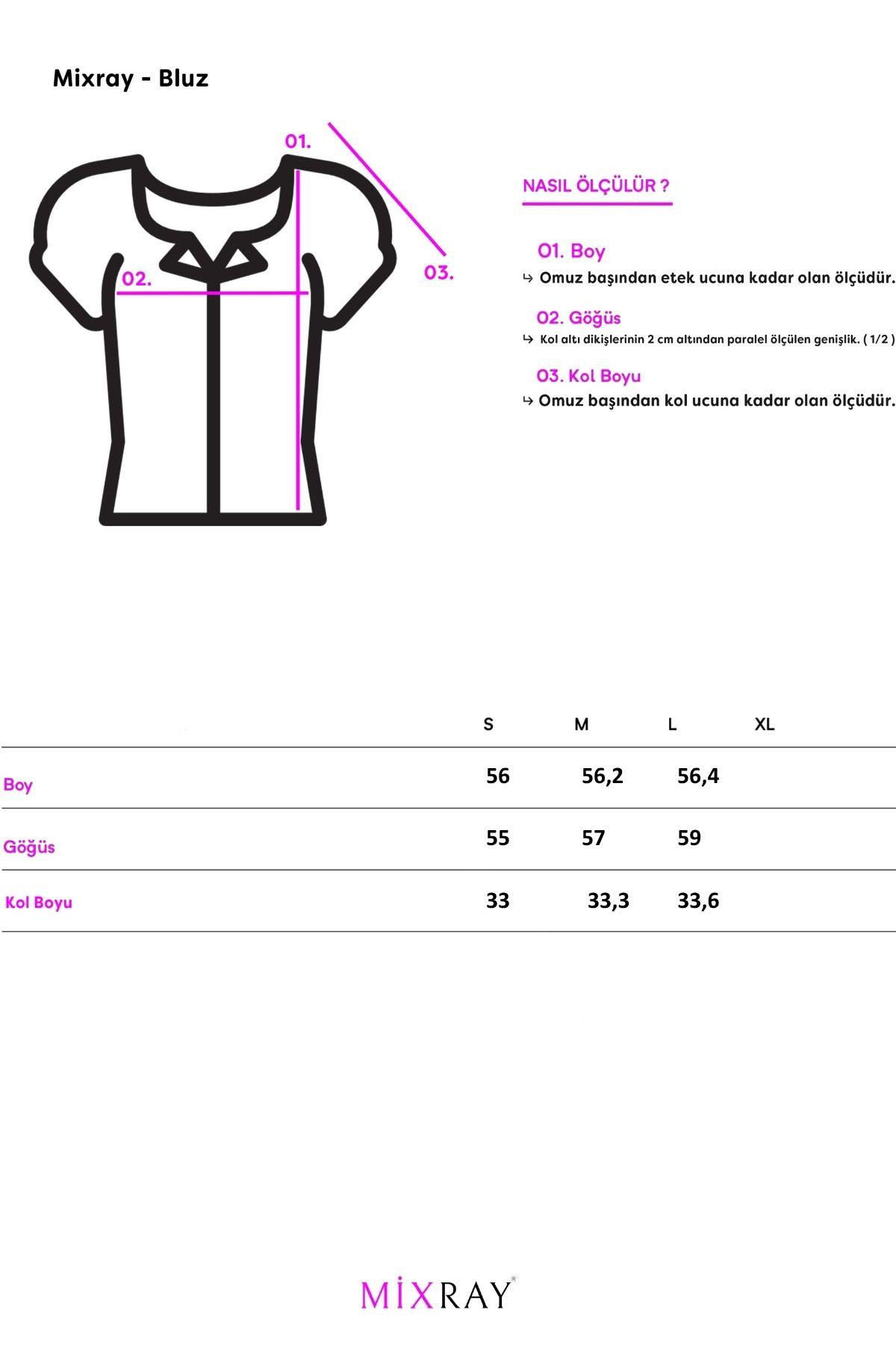 4715 Kadın Yakası Bağlamalı Kısa Kol Müslin Bluz Adaçayı