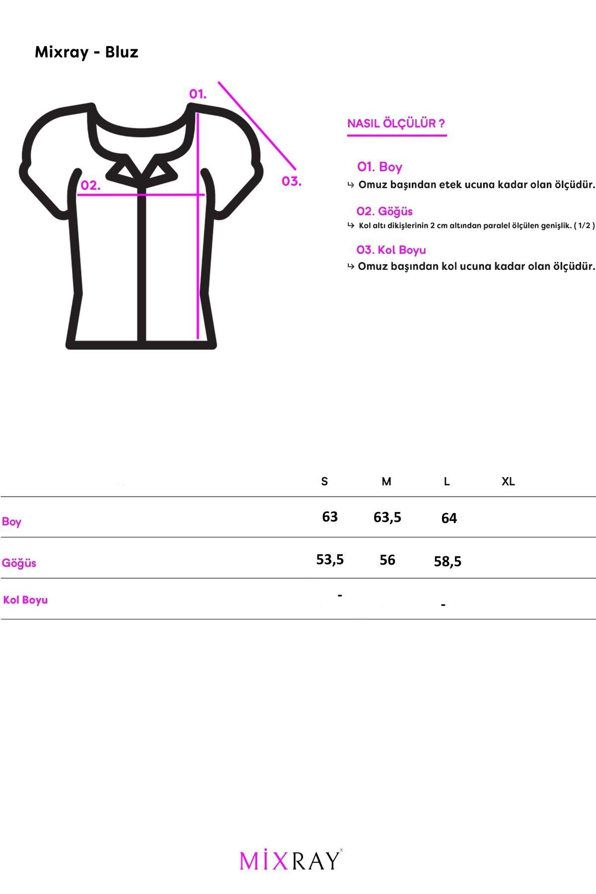 4719 Kadın Çicek Detaylı Transparan Bağlamalı Bluz Sarı