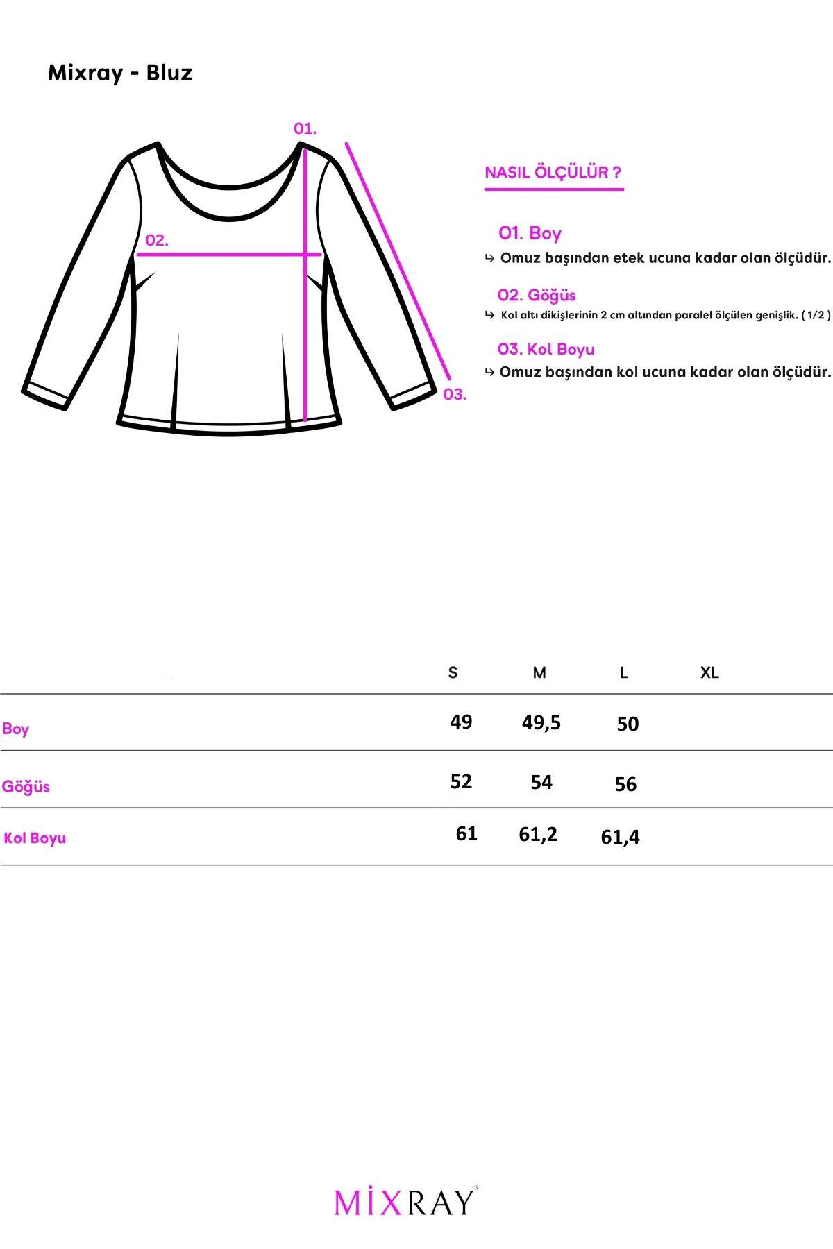 4735 Kadın Uzun Kollu Fırfırlı Bağlamalı Bluz Pembe