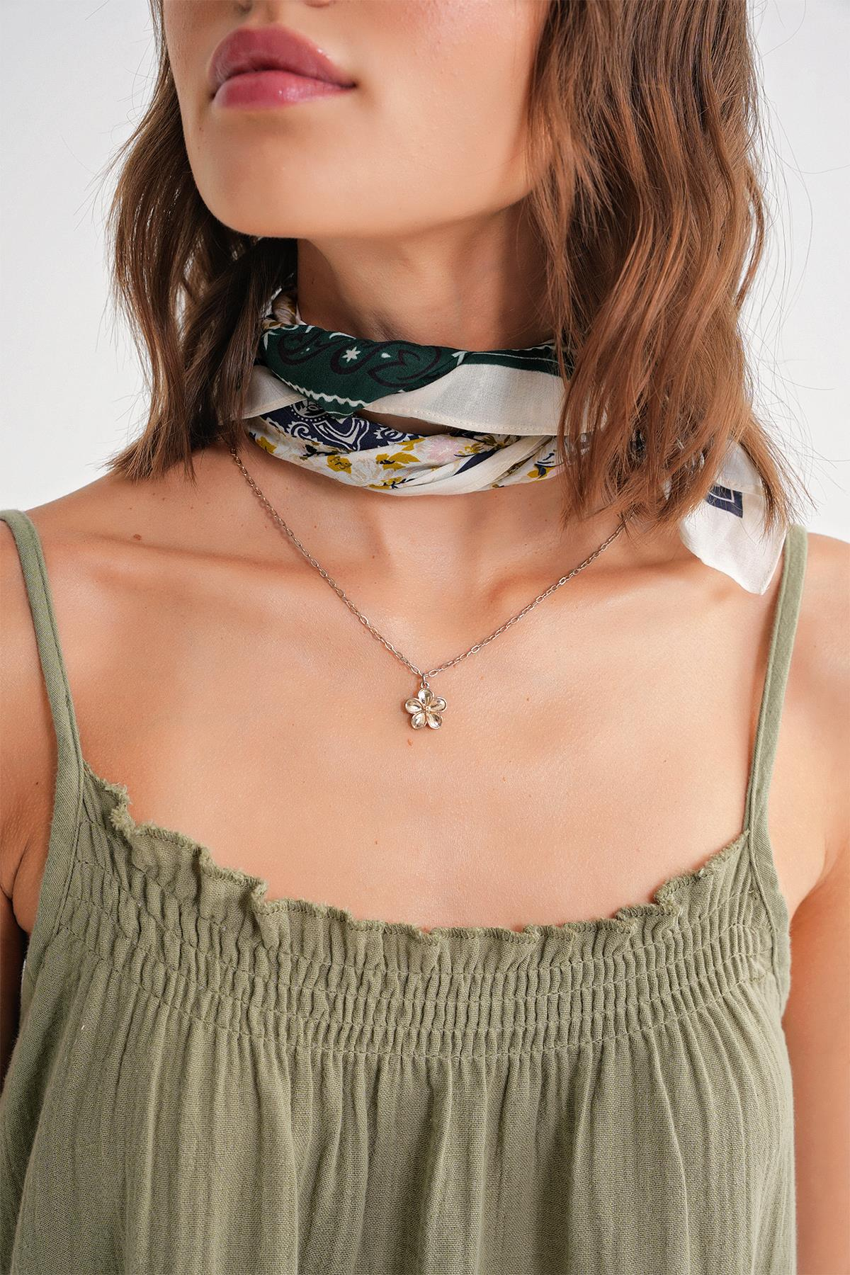 4740 Kadın Askılı Müslin Midi Elbise Çağla