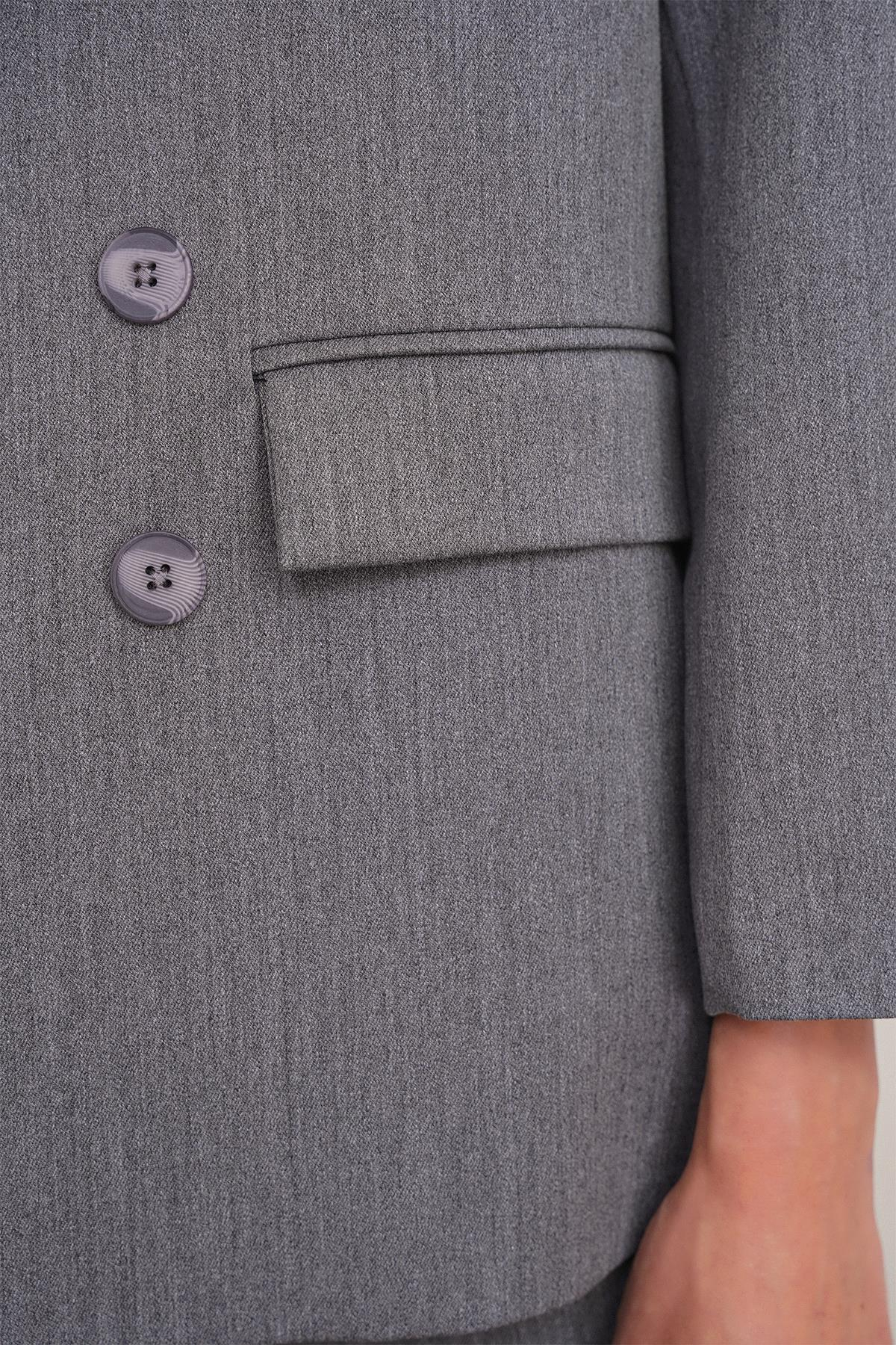 4745 Kadın Oversize Blazer Ceket Antrasit