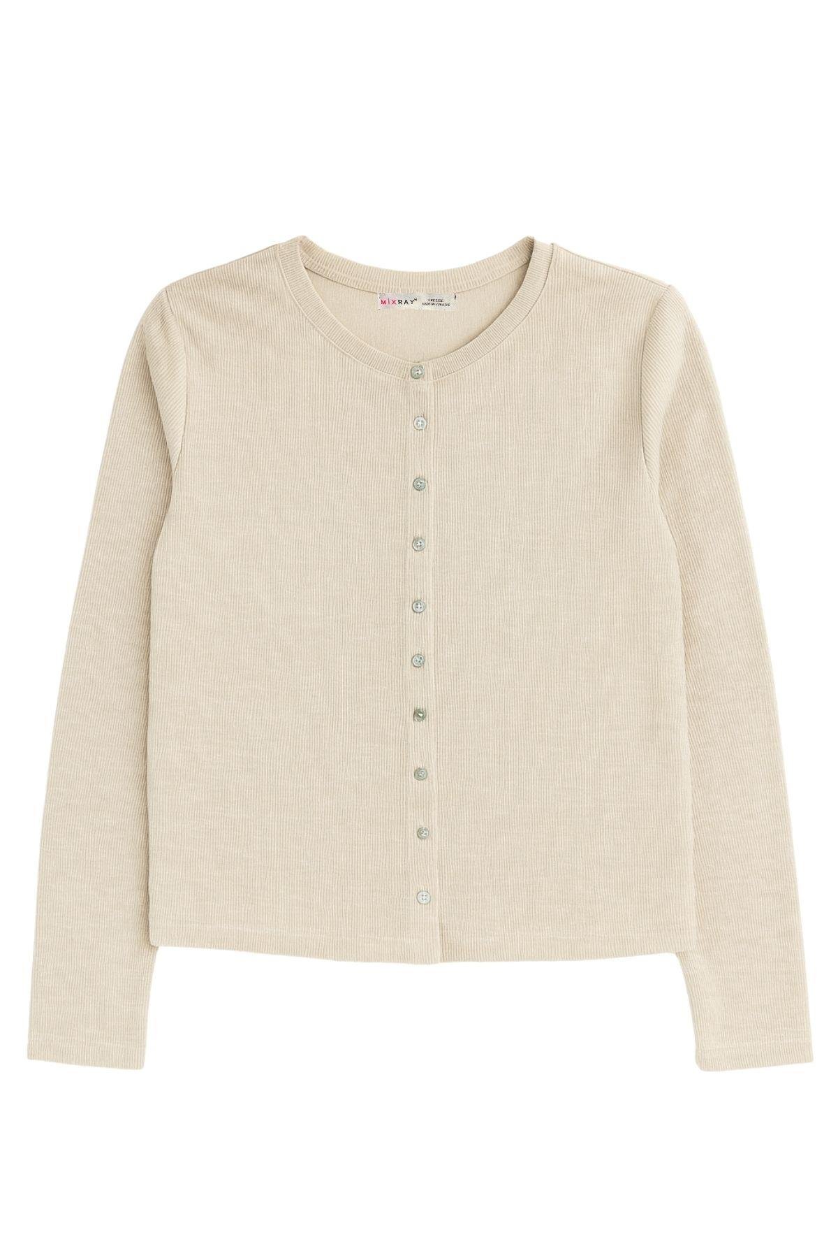 4771 Kadın Örme Basic Selanik Hırka Taş