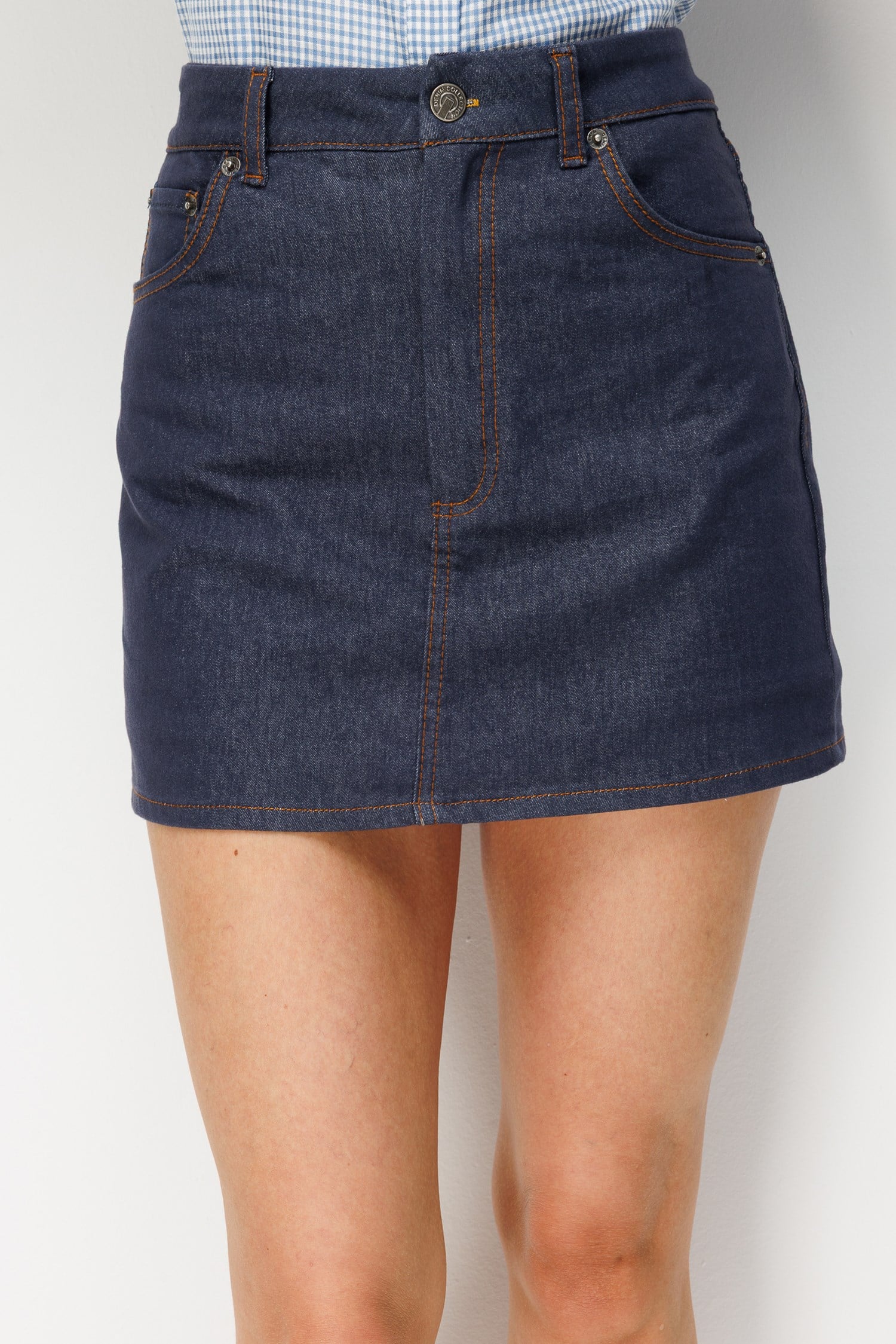 4914 Kadın İnce Yazlık Denim Mini Şort Etek Lacivert