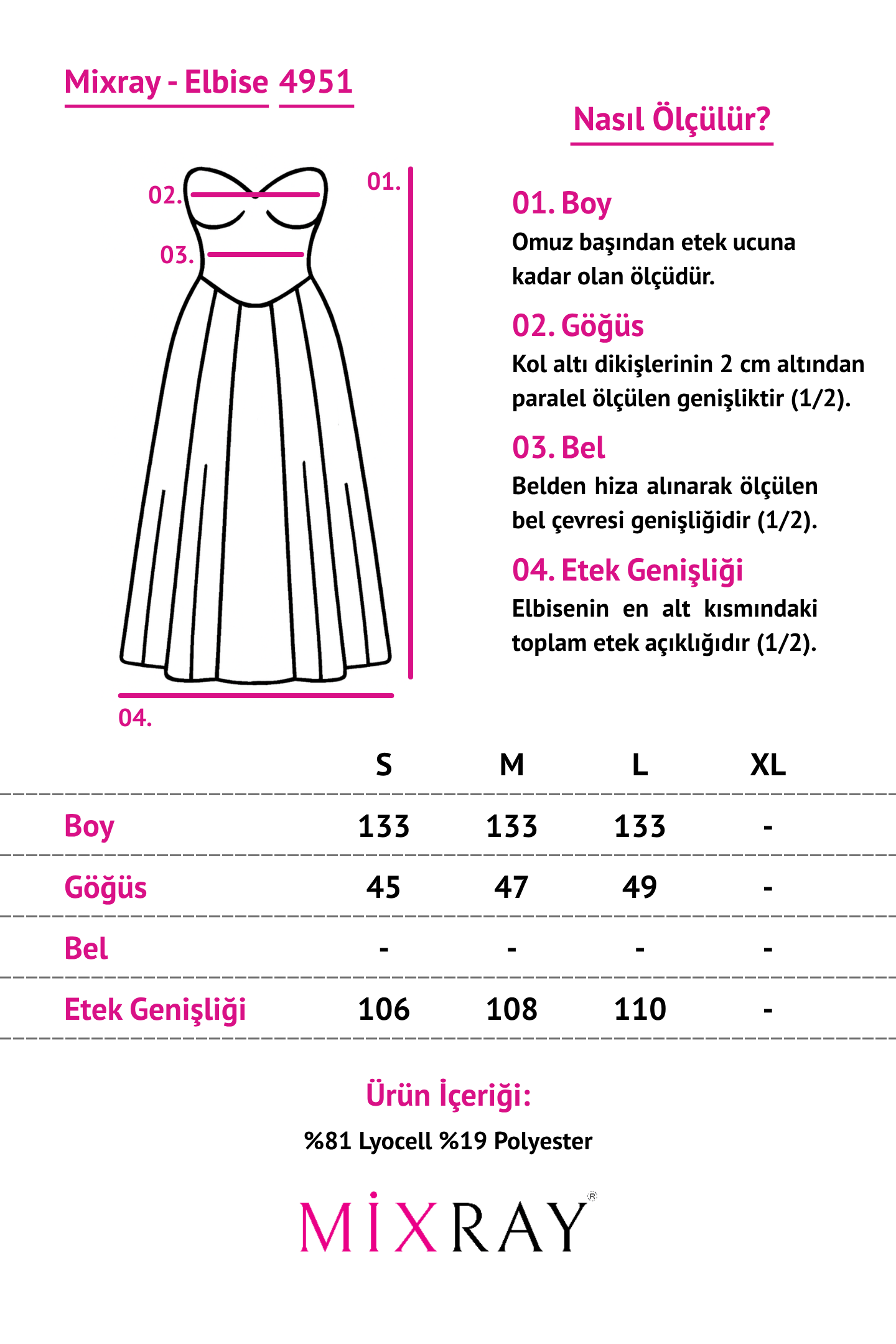 4951 Kadın V Yaka Dökümlü Midi Elbise Kemik
