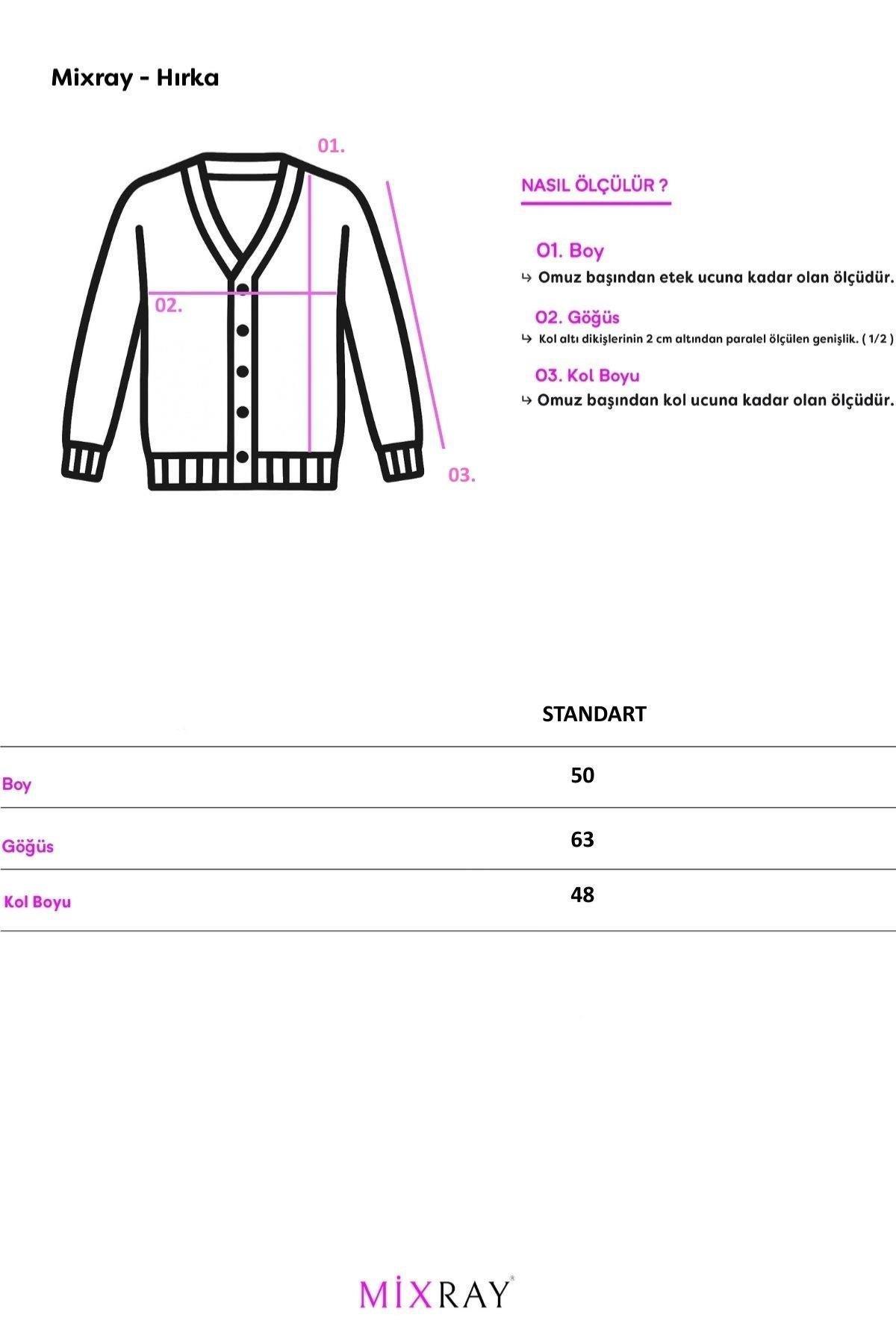 6919 Kadın Fermuarlı Balıkçı Yaka Triko Hırka Kemik