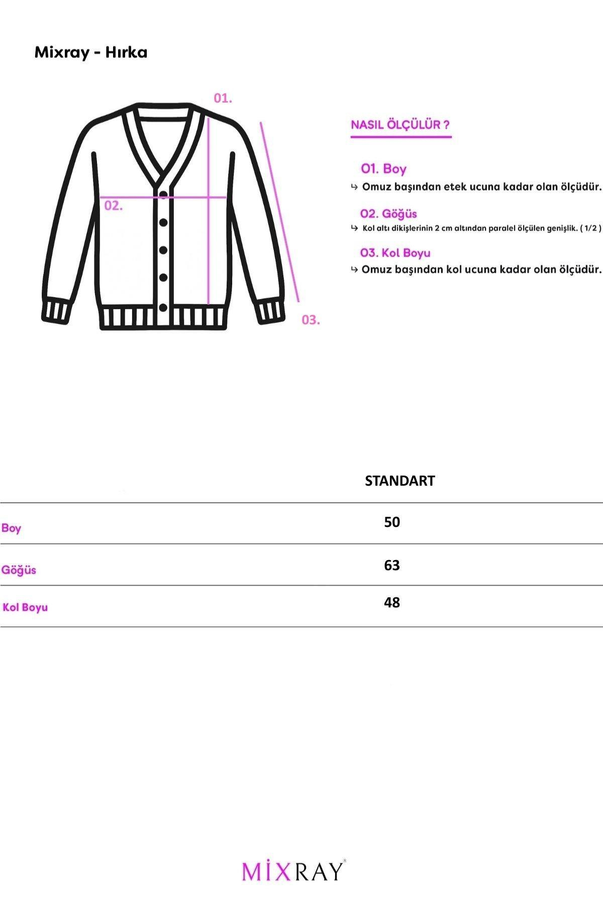 6919 Kadın Fermuarlı Balıkçı Yaka Triko Hırka Bordo