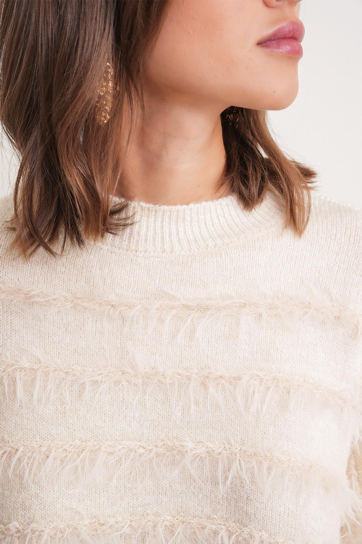 6926 Sakal Çizgili Kazak Naturel