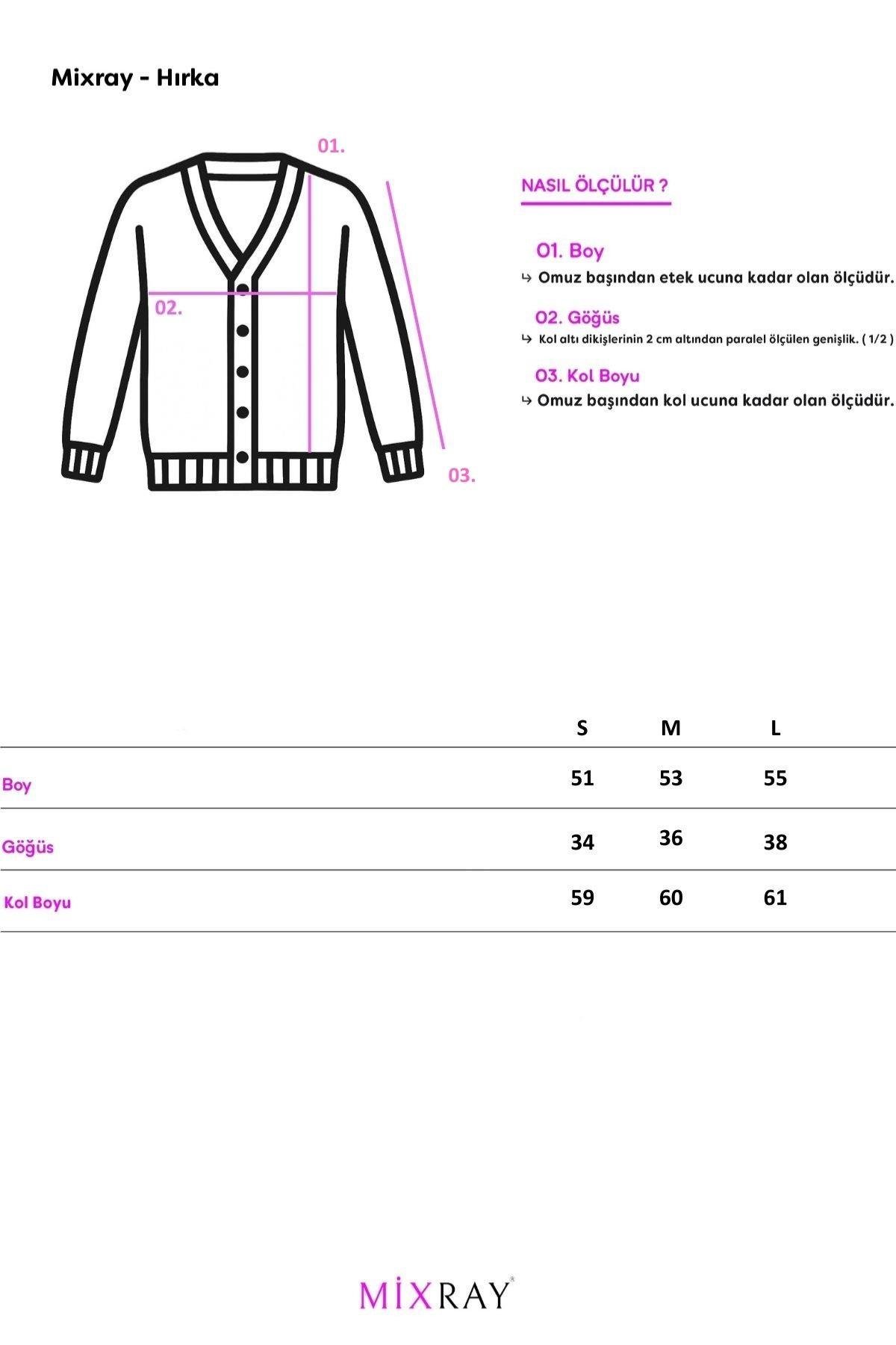 6931 Kadın Düğmeli Fitilli Triko Hırka Antrasit