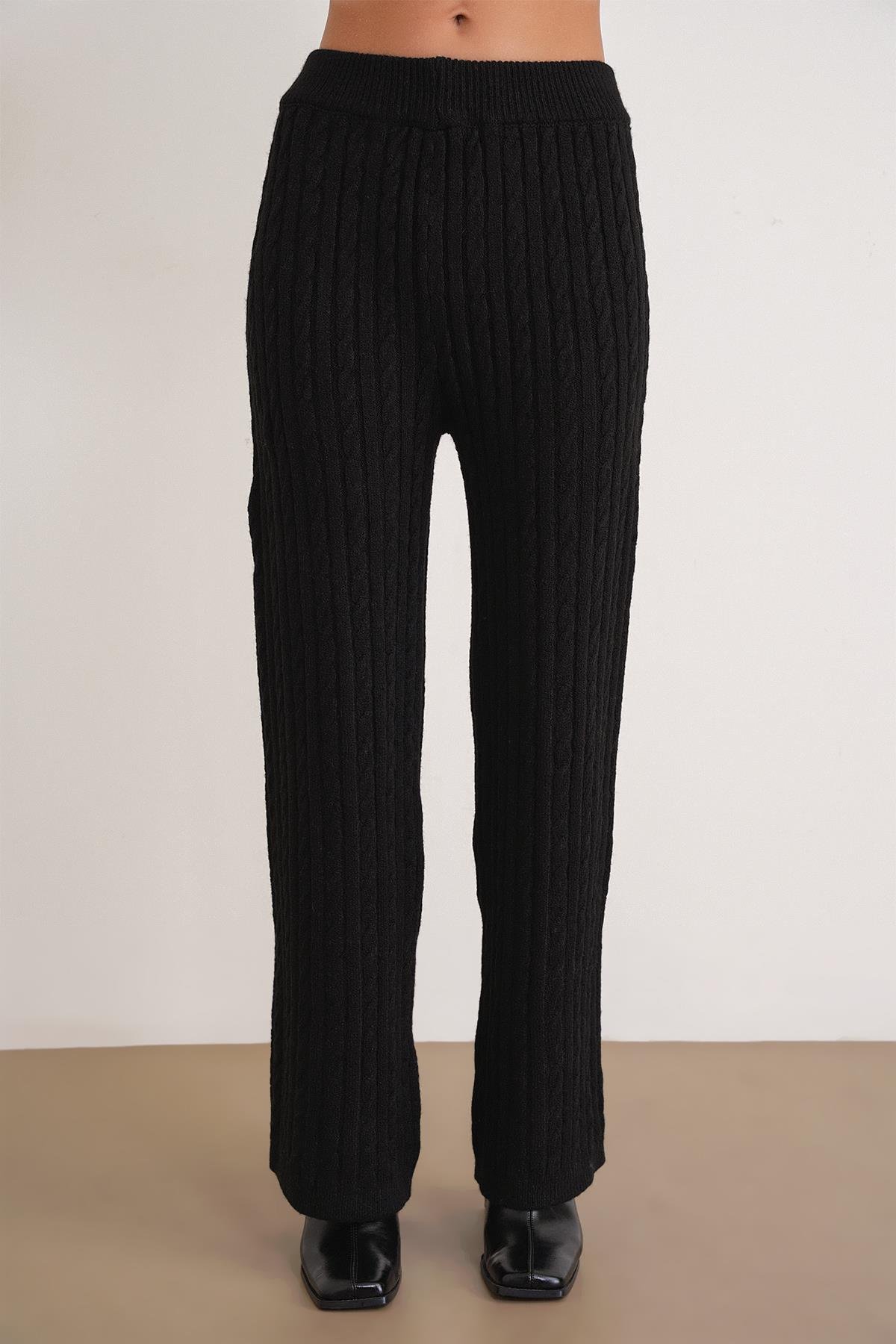 6970 Kadın Saç Örgülü Takım Siyah