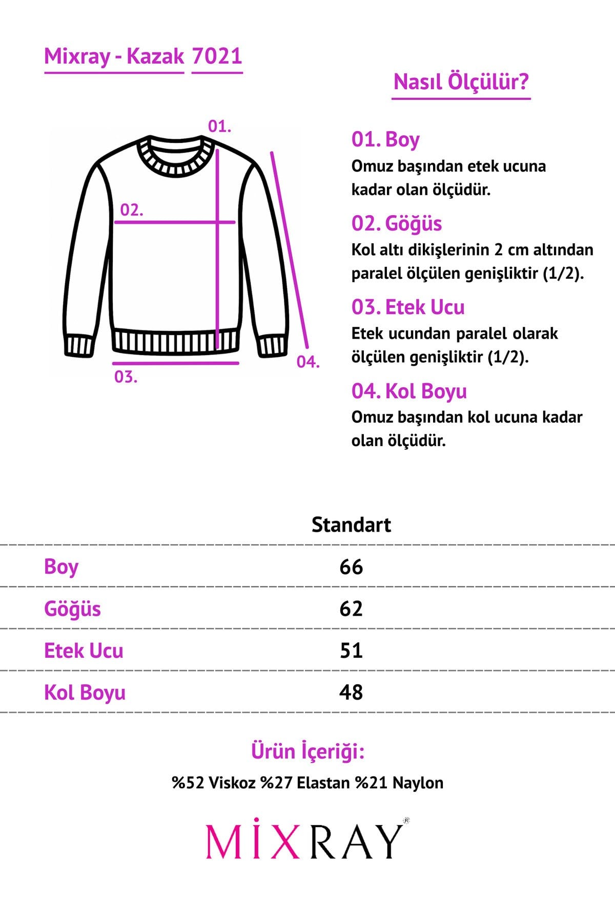 7021 Kadın Bisiklet Yaka Oversize Basic Premium Triko Kazak Naturel